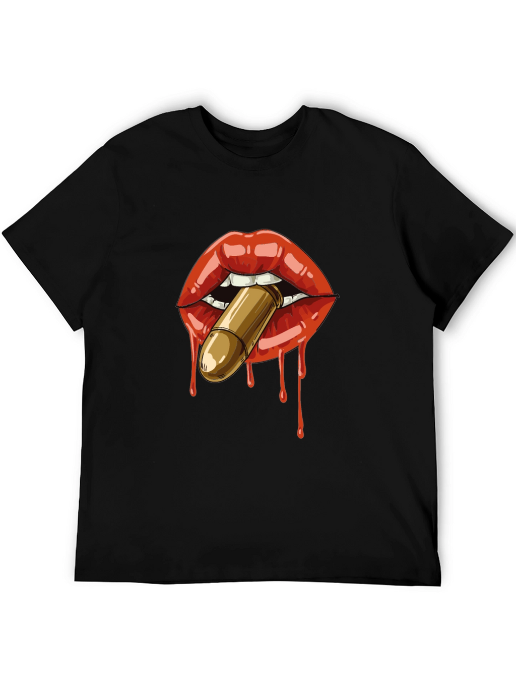 Lips Bullet Black T-Shirt