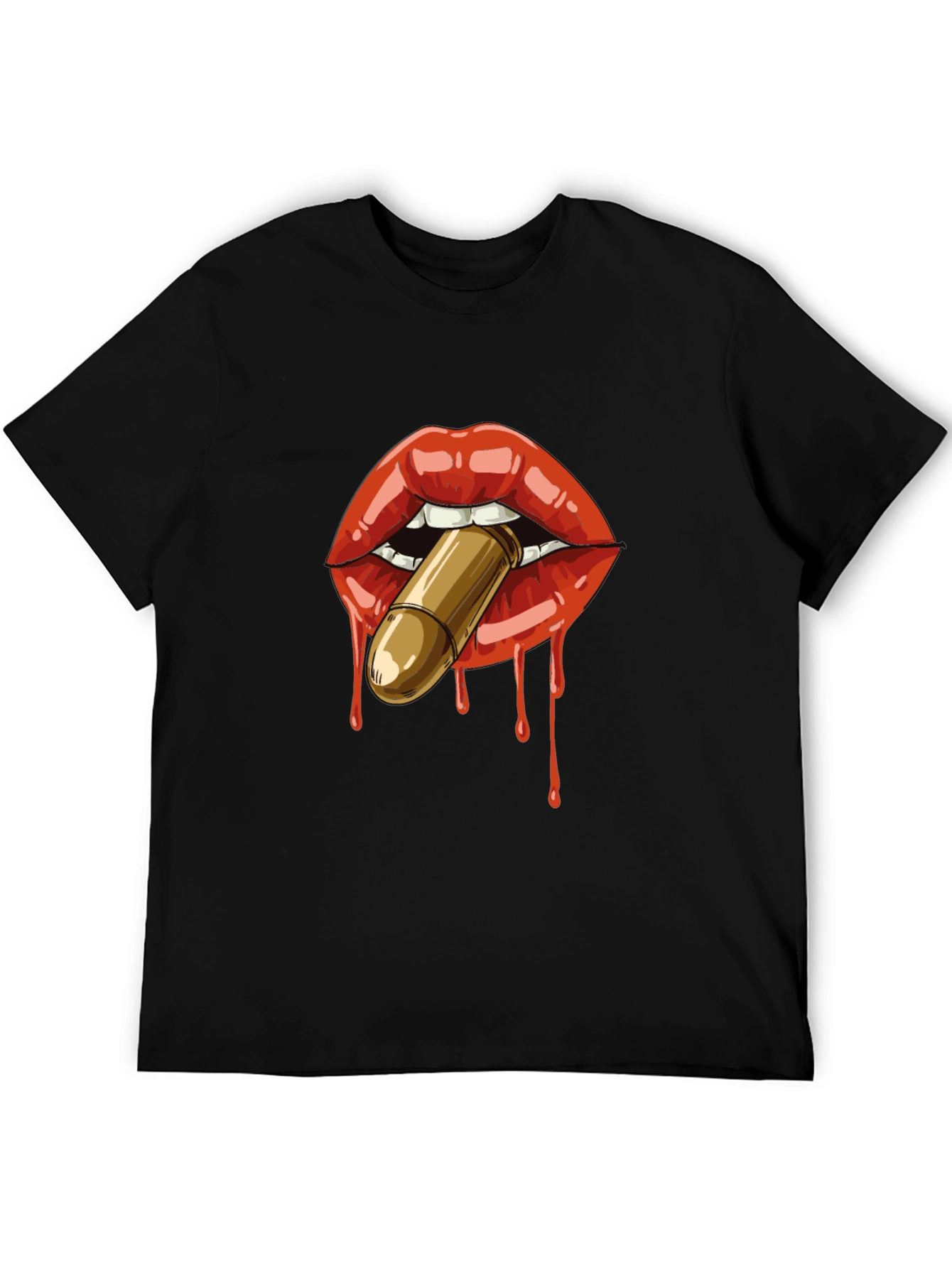 Lips Bullet Black T-Shirt