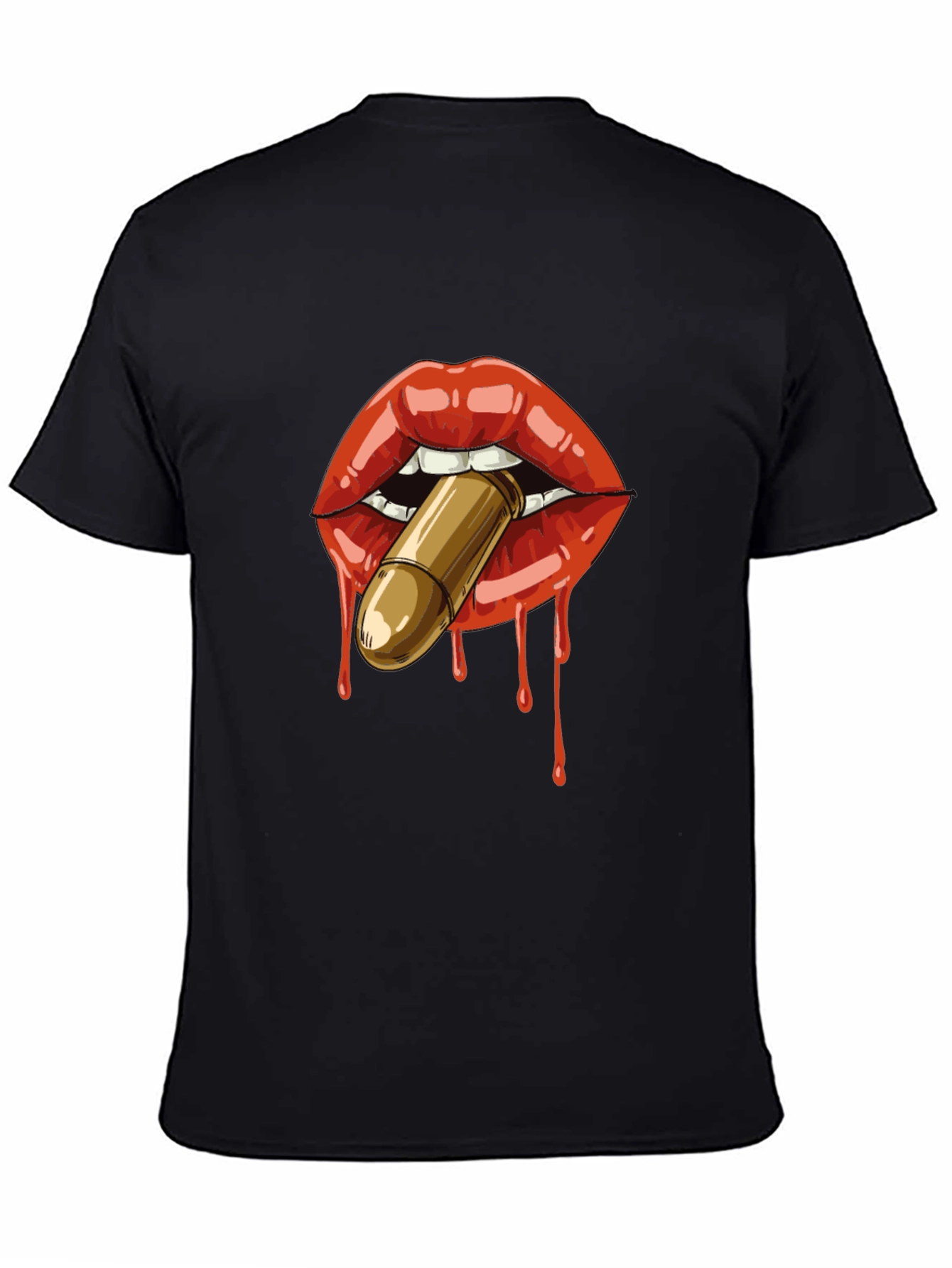 Lips Bullet Black T-Shirt