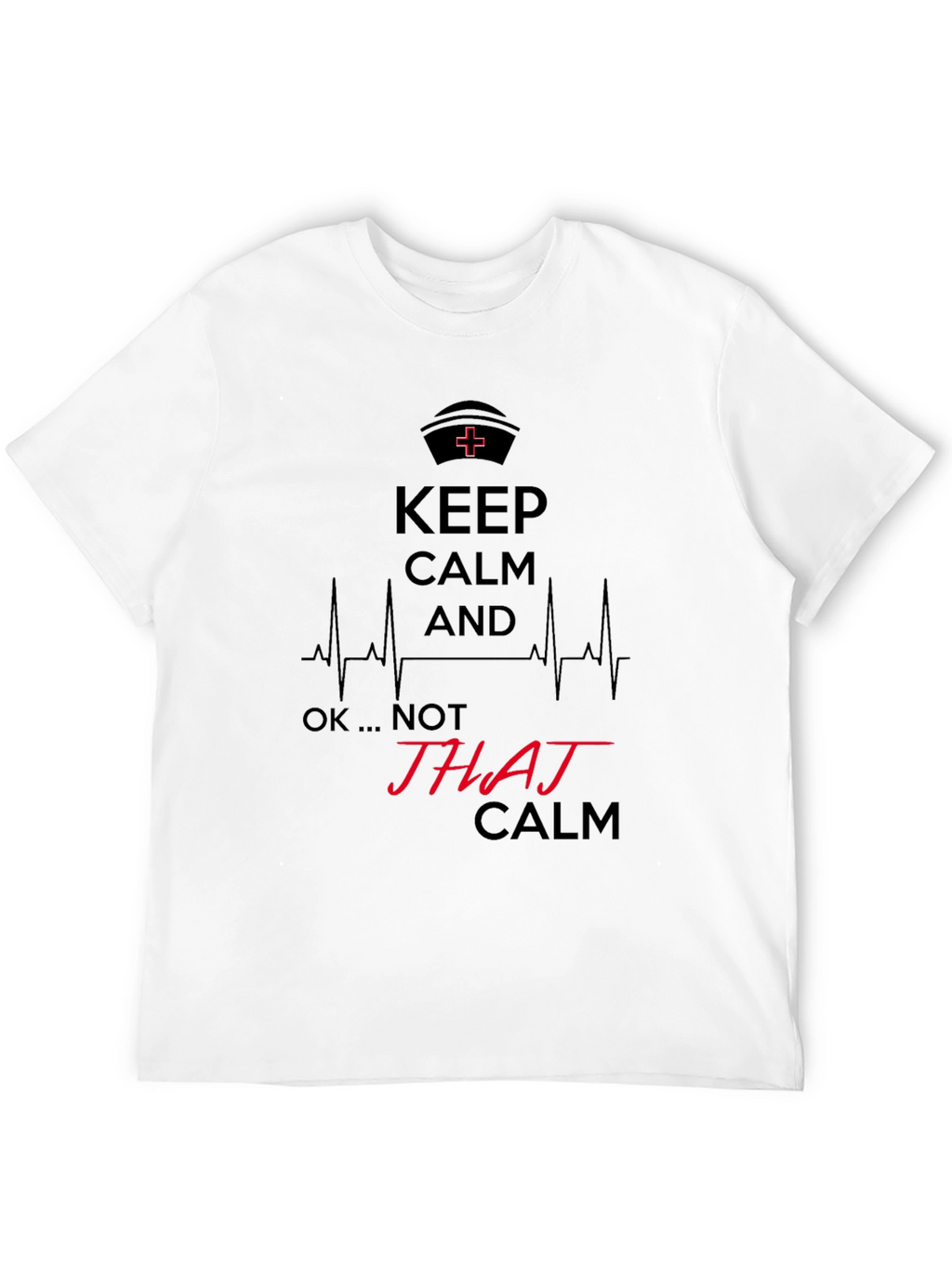Keep Calm Not JHAJ Calm Mens Black Graphic T-Shirt