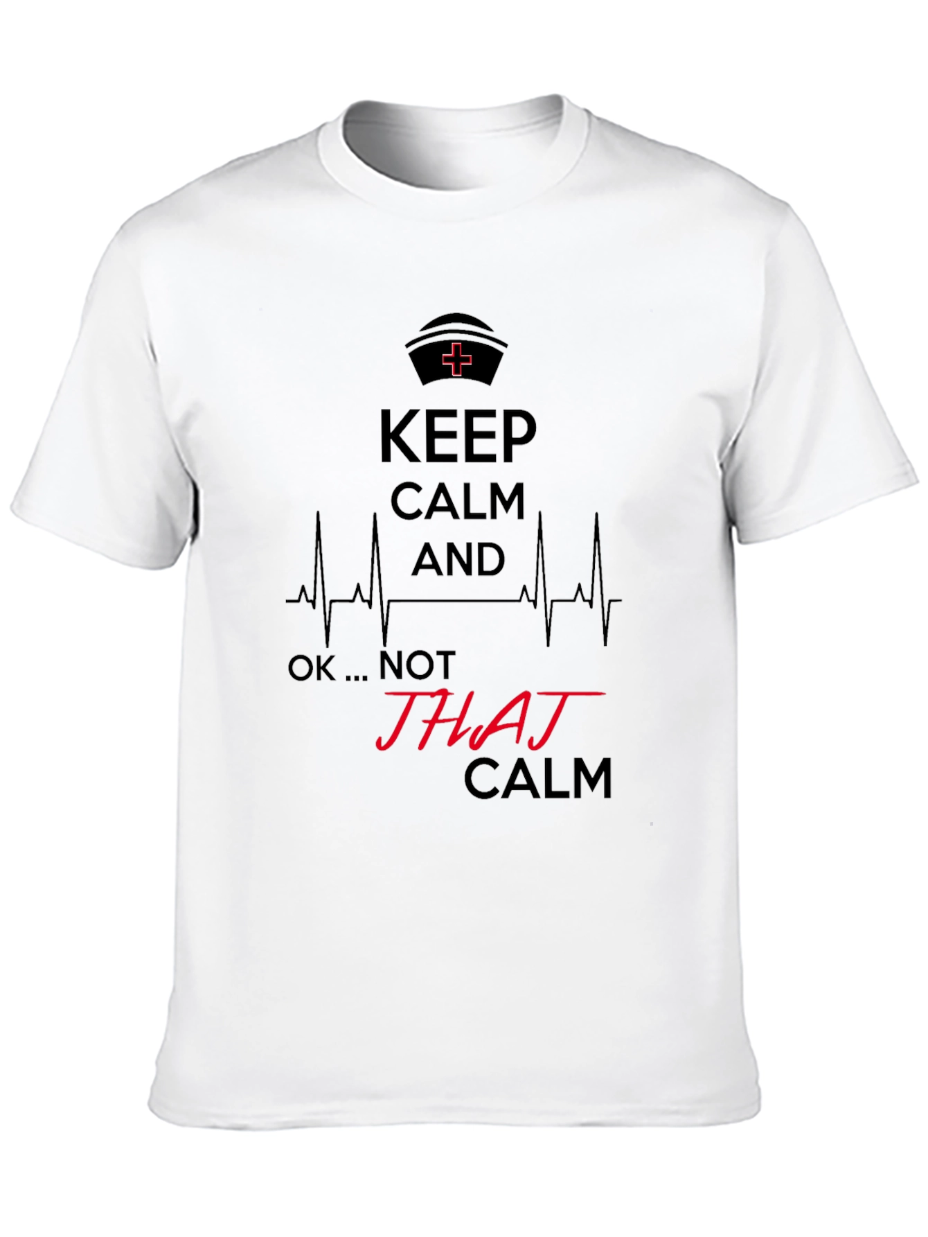 Keep Calm Not JHAJ Calm Mens Black Graphic T-Shirt
