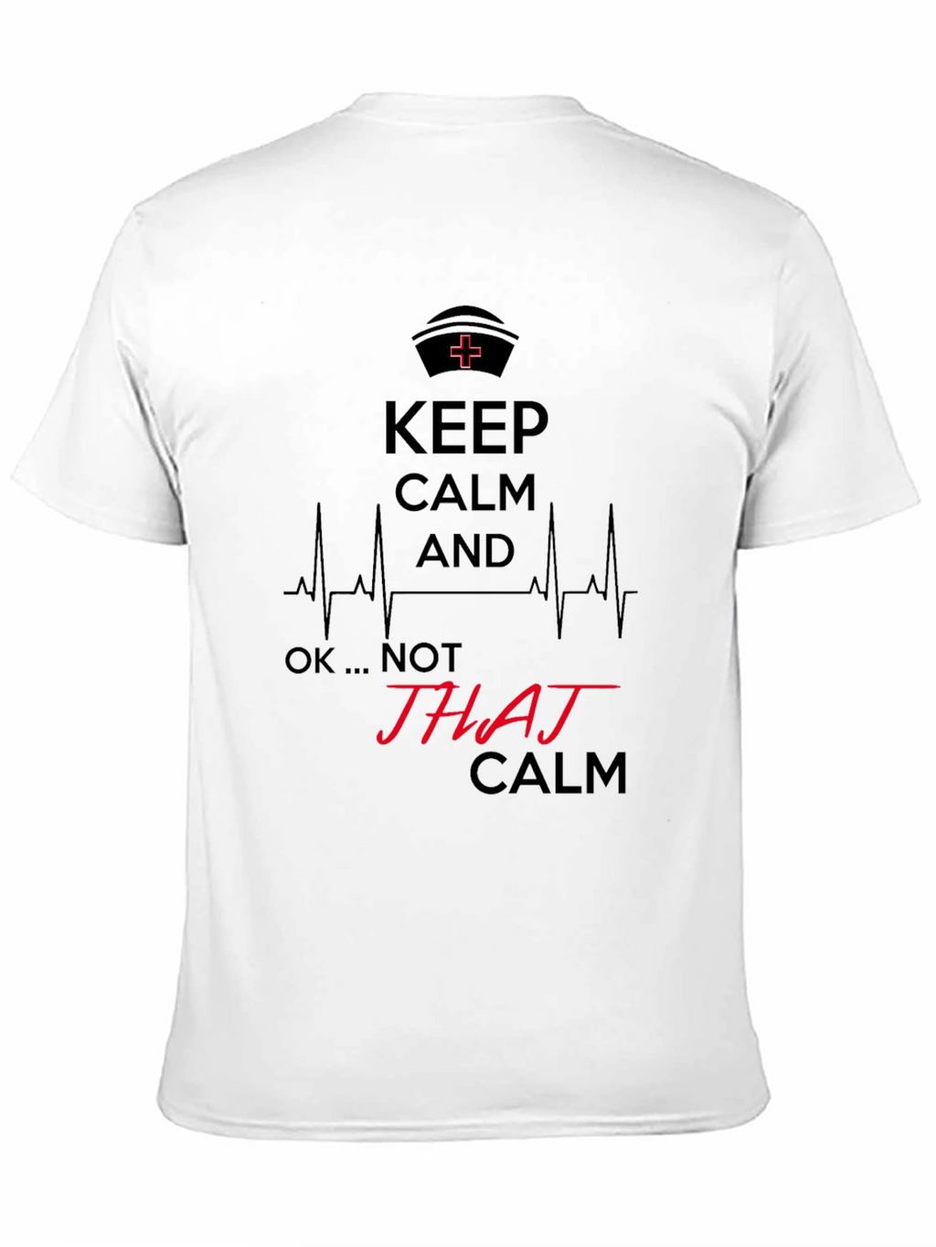 Keep Calm Not JHAJ Calm Mens Black Graphic T-Shirt