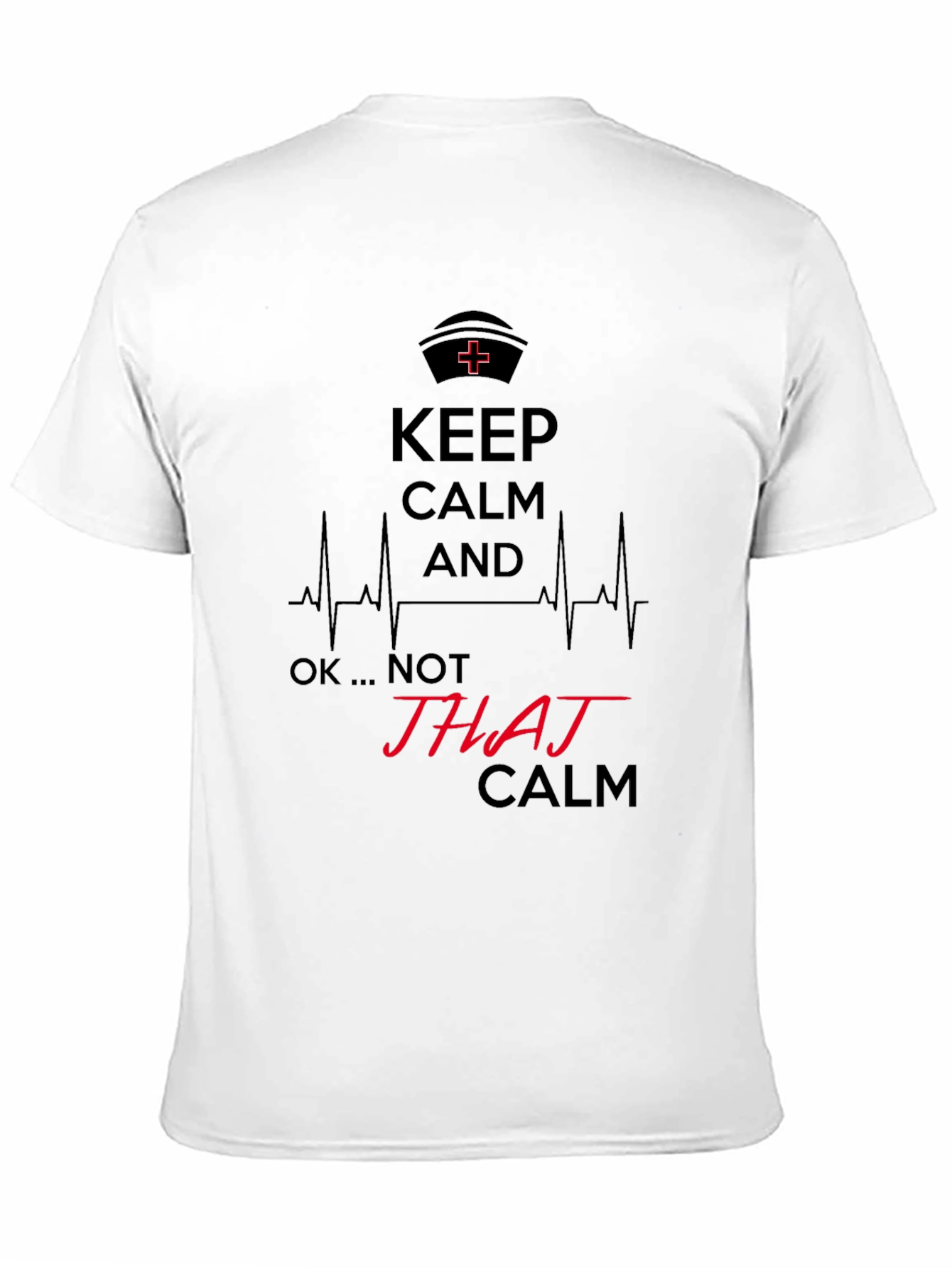 Keep Calm Not JHAJ Calm Mens Black Graphic T-Shirt