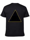 Black T-Shirt with Golden Triangle