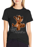 Keep On Keenina T-Shirt - Cartoon Raccoon