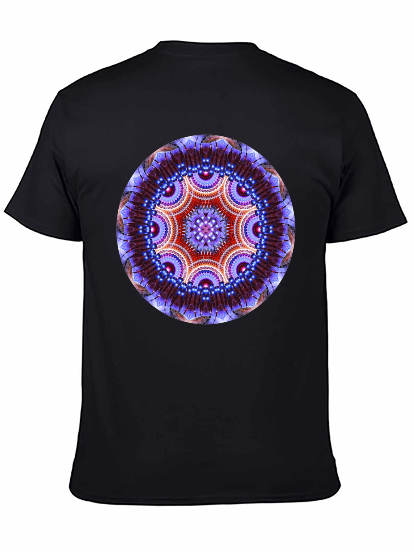 Mystic Mandala Graphic Tee - Black Cotton Comfort