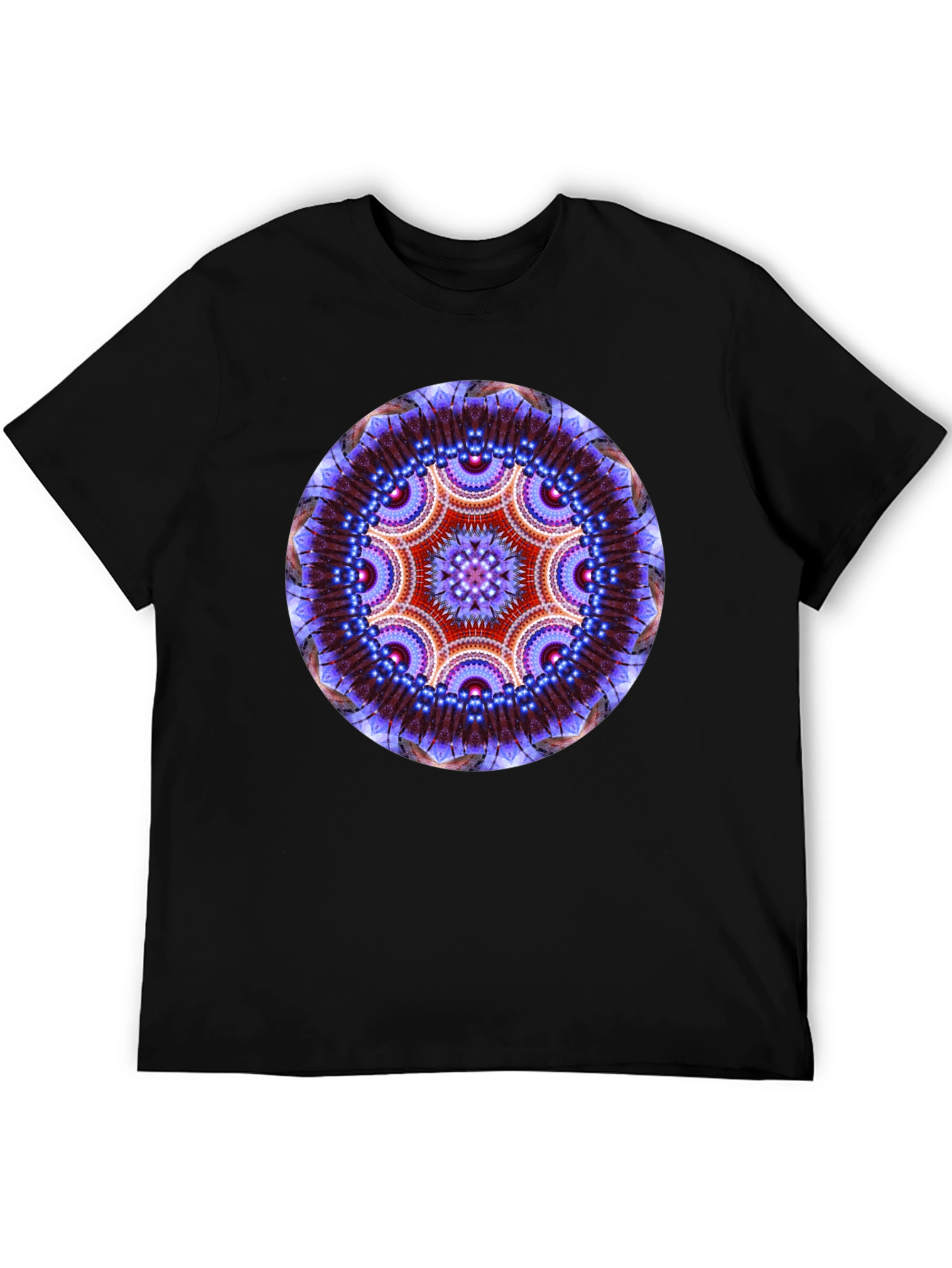 Mystic Mandala Graphic Tee - Black Cotton Comfort