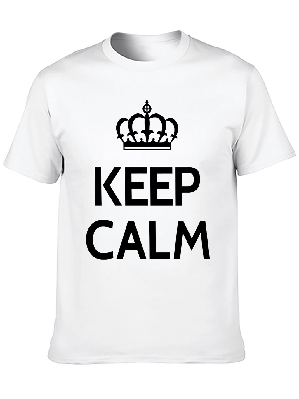 Keep Calm Crown Graphic Tee - Black