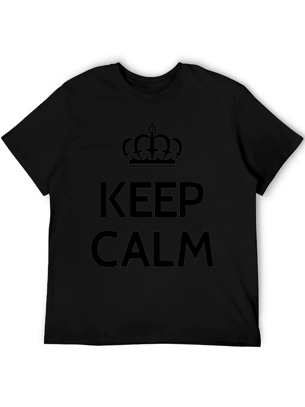 Keep Calm Crown Graphic Tee - Black