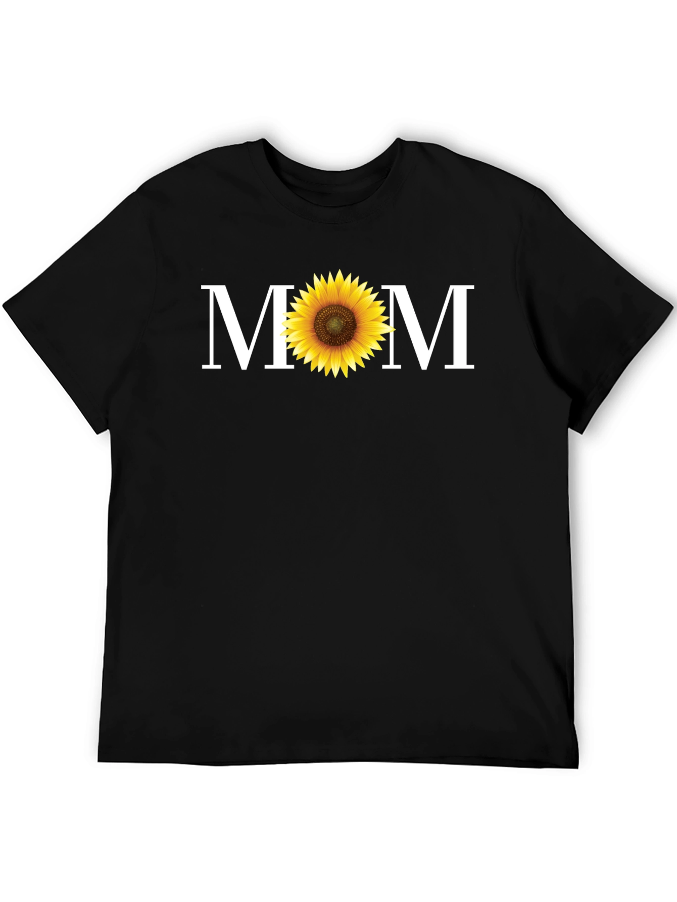 Sunflower MOM Graphic T-Shirt - Black Cotton Tee