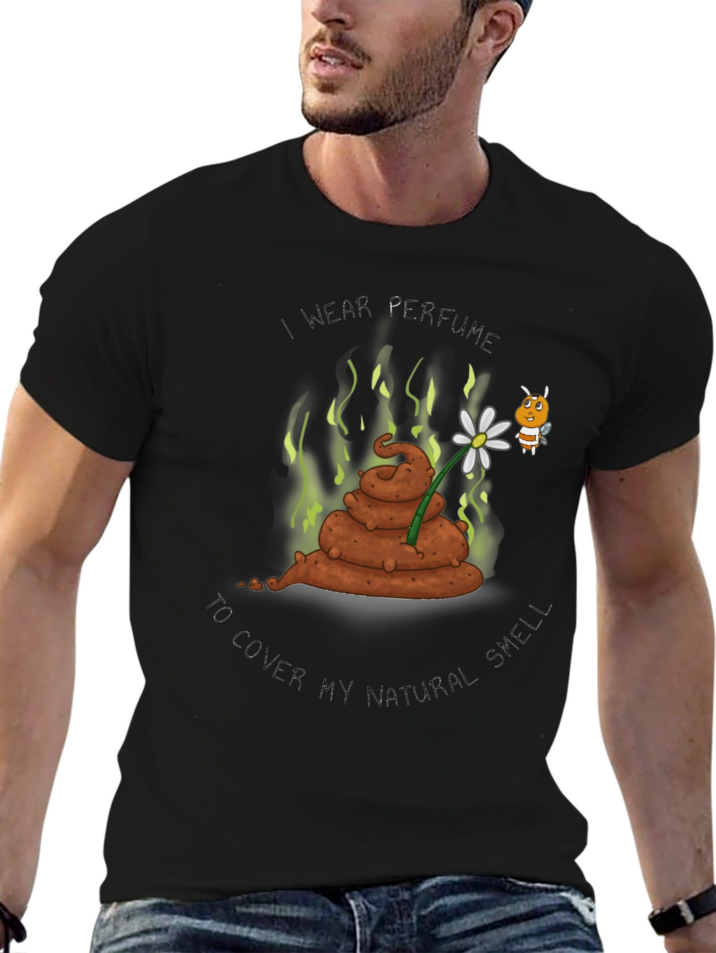 Humorous Graphic Tee: Natural Smell