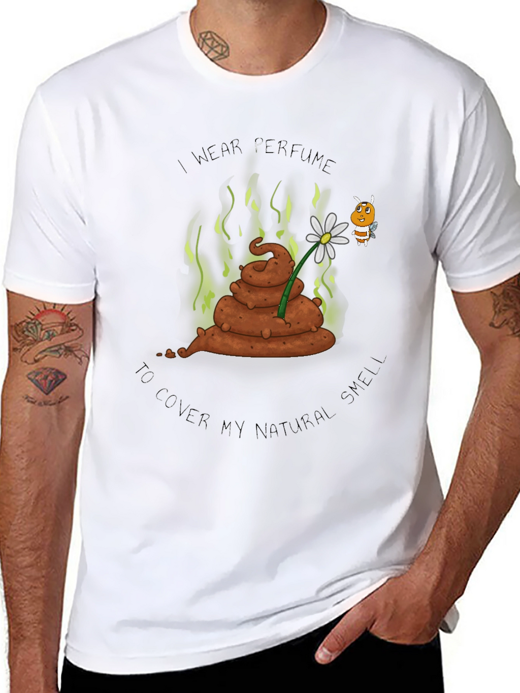 Humorous Graphic Tee: Natural Smell