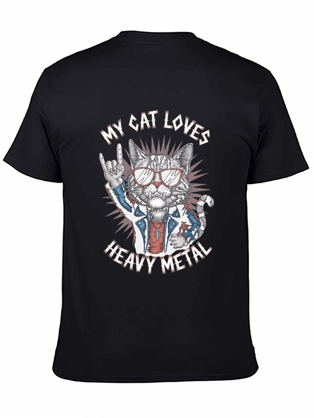 My Cat Loves Heavy Metal Graphic Tee
