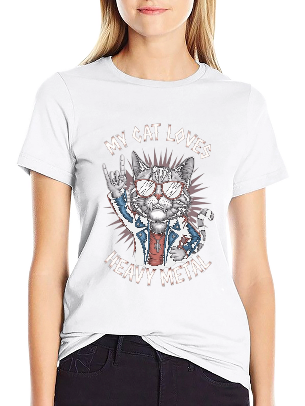 My Cat Loves Heavy Metal Graphic Tee