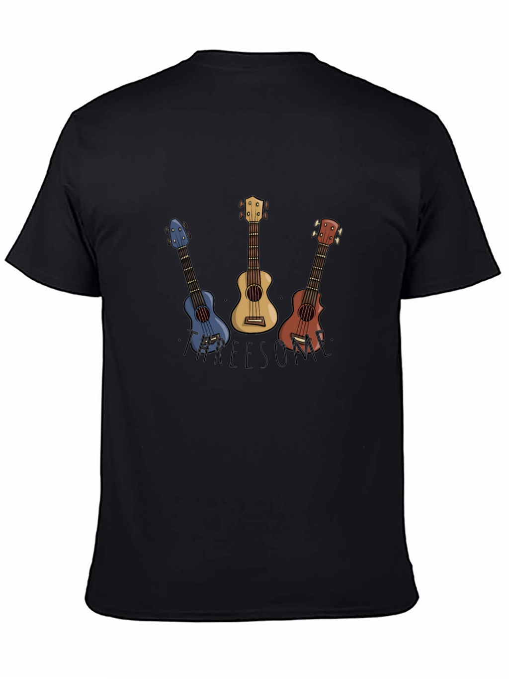Ukulele T-Shirt - APREESOME - Black Cotton