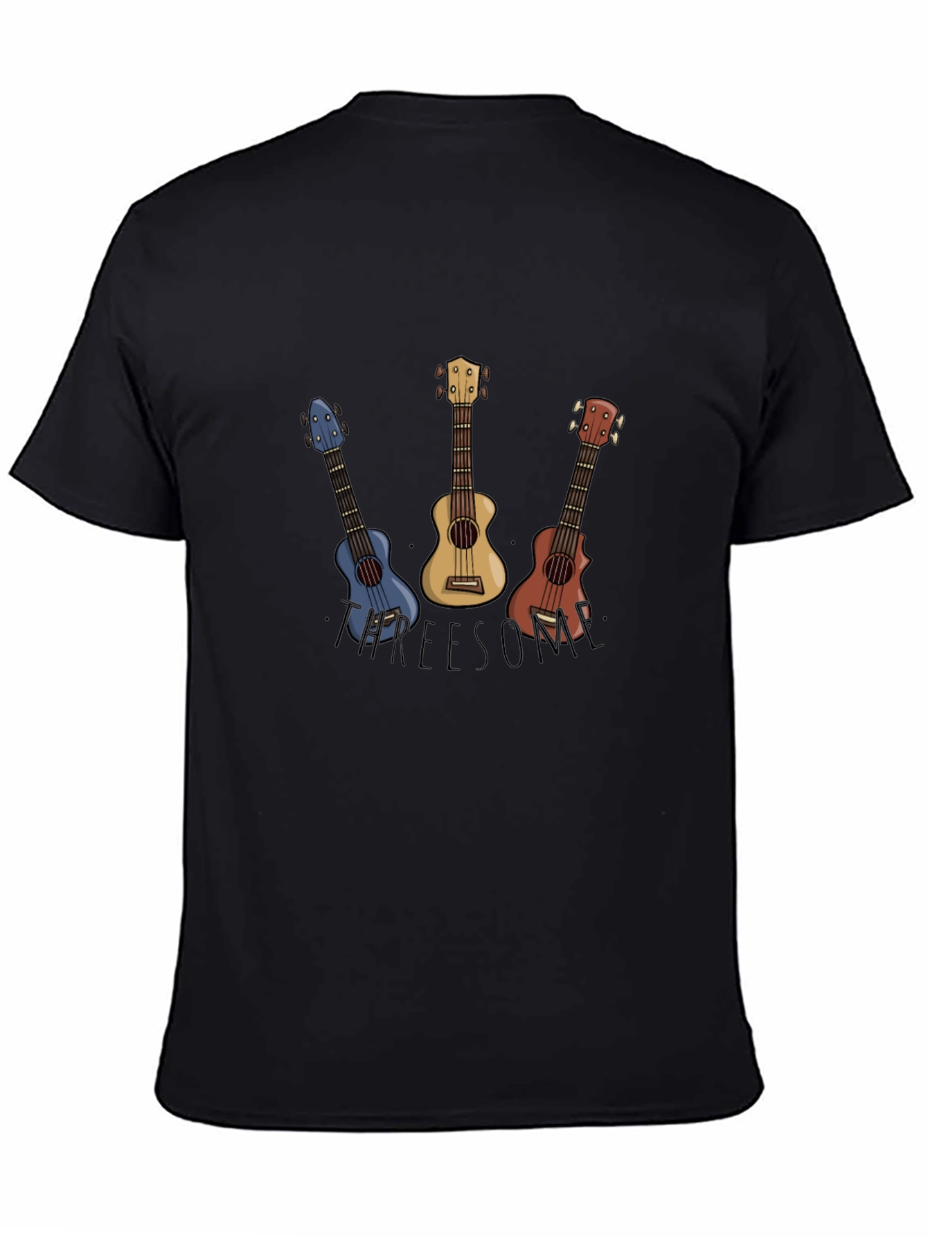 Ukulele T-Shirt - APREESOME - Black Cotton