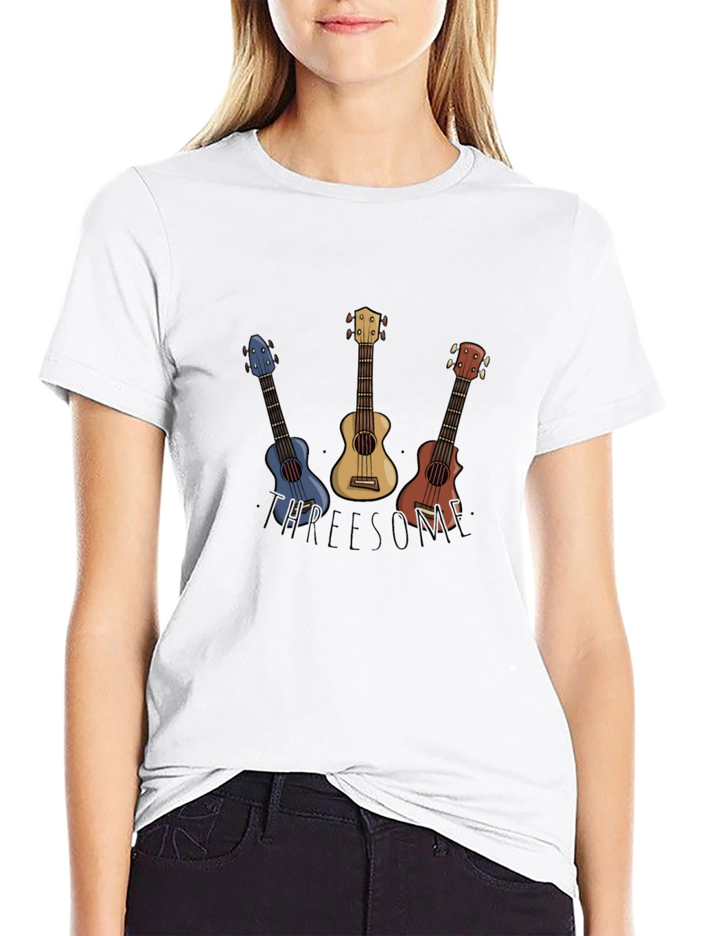 Ukulele T-Shirt - APREESOME - Black Cotton