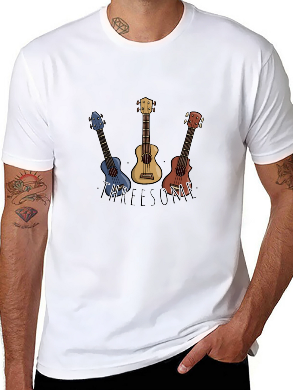 Ukulele T-Shirt - APREESOME - Black Cotton