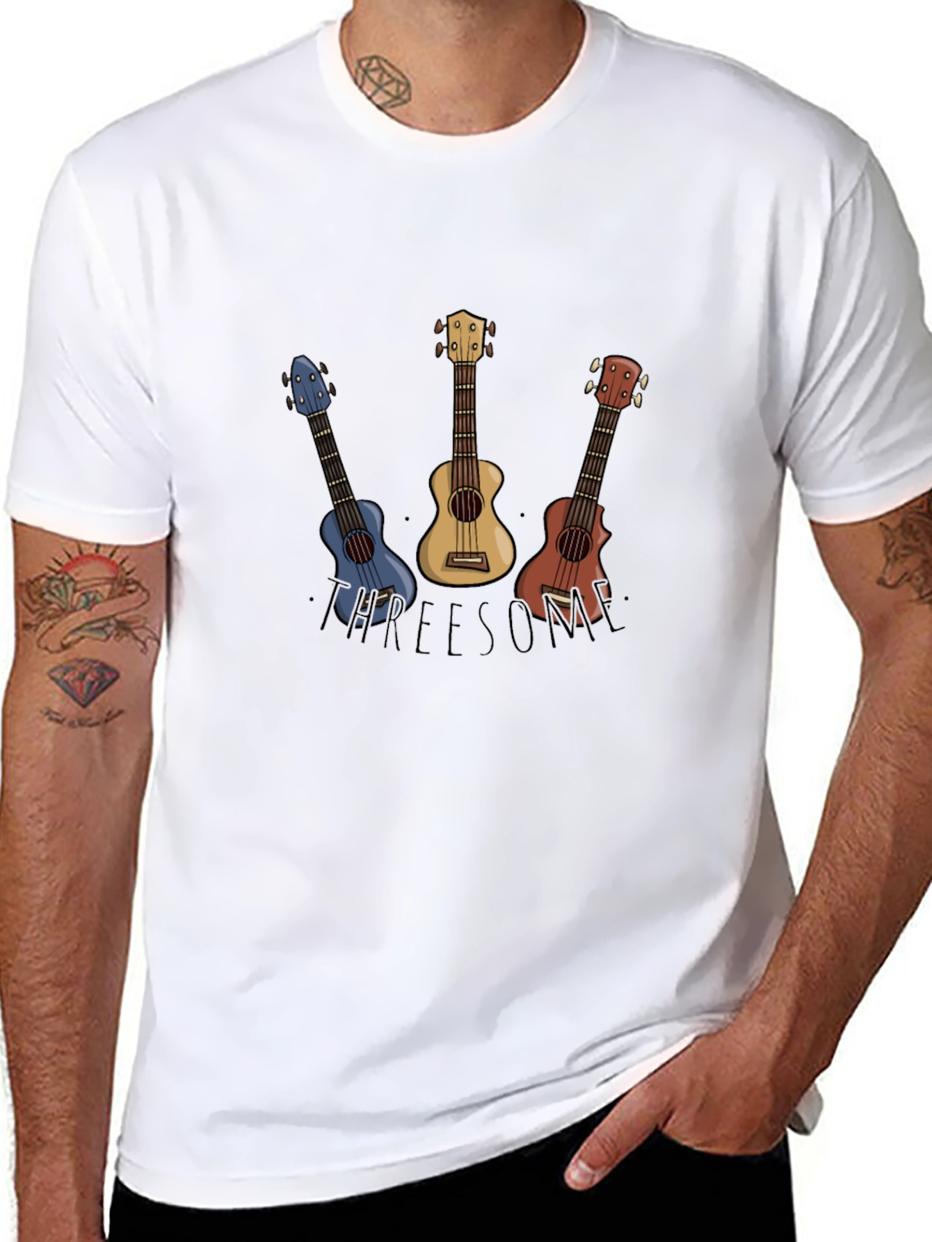 Ukulele T-Shirt - APREESOME - Black Cotton