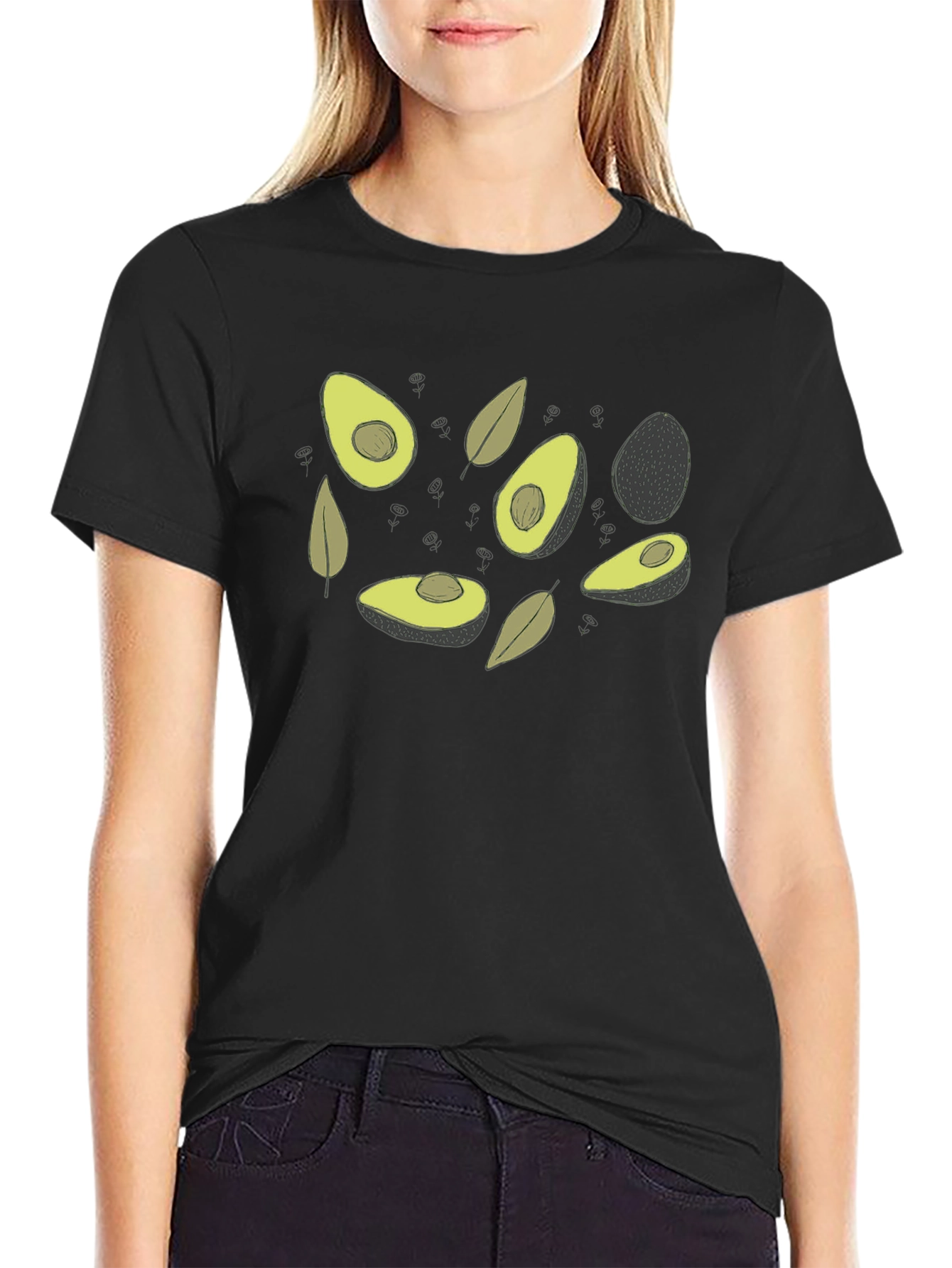 Avocado Graphic Tee - Trendy Fruit Design Shirt