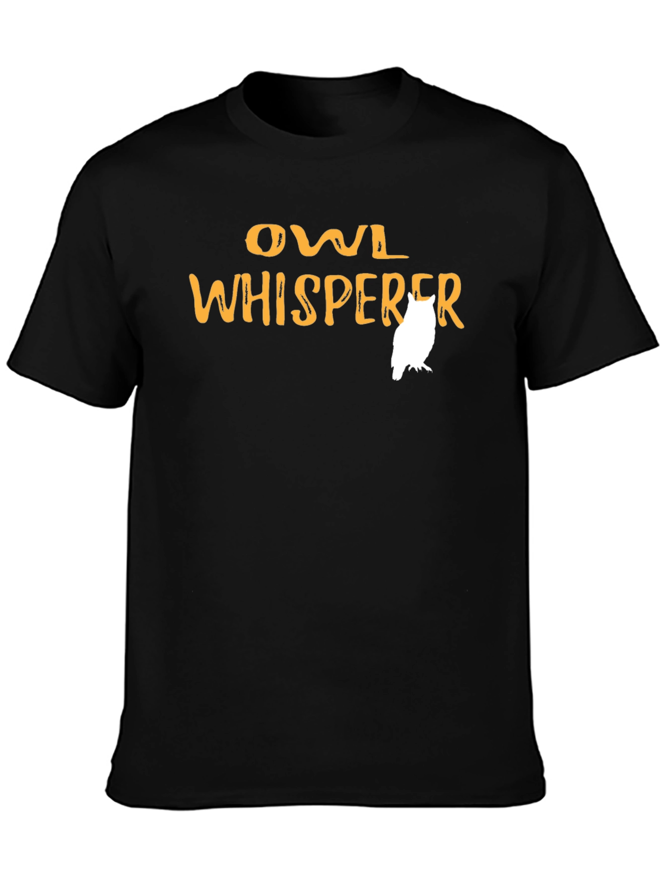 Owl Whisperer Graphic Tee - Black Cotton Shirt