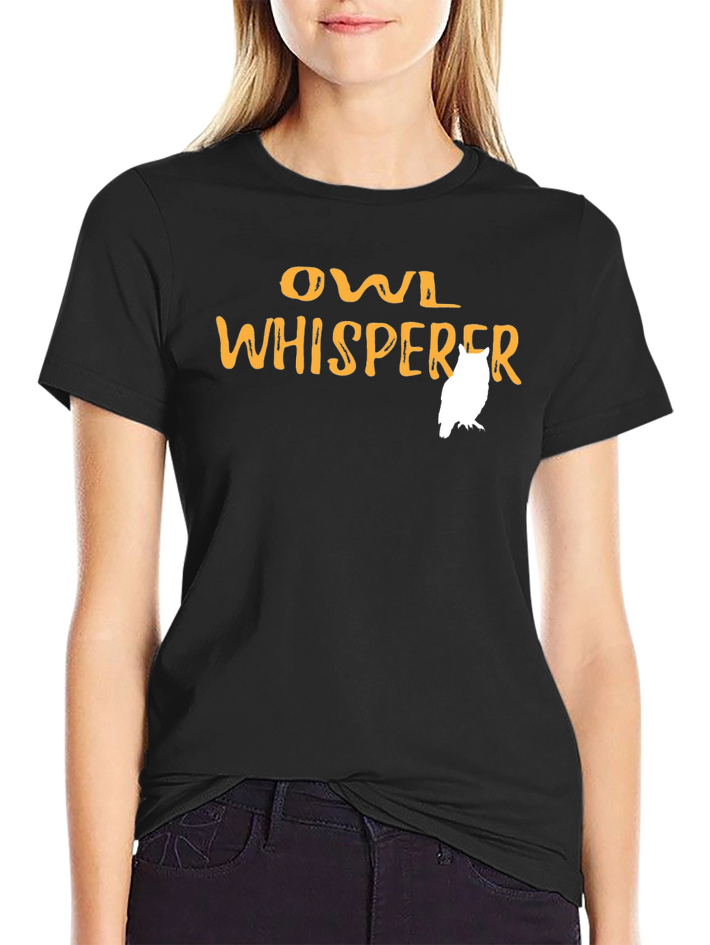 Owl Whisperer Graphic Tee - Black Cotton Shirt