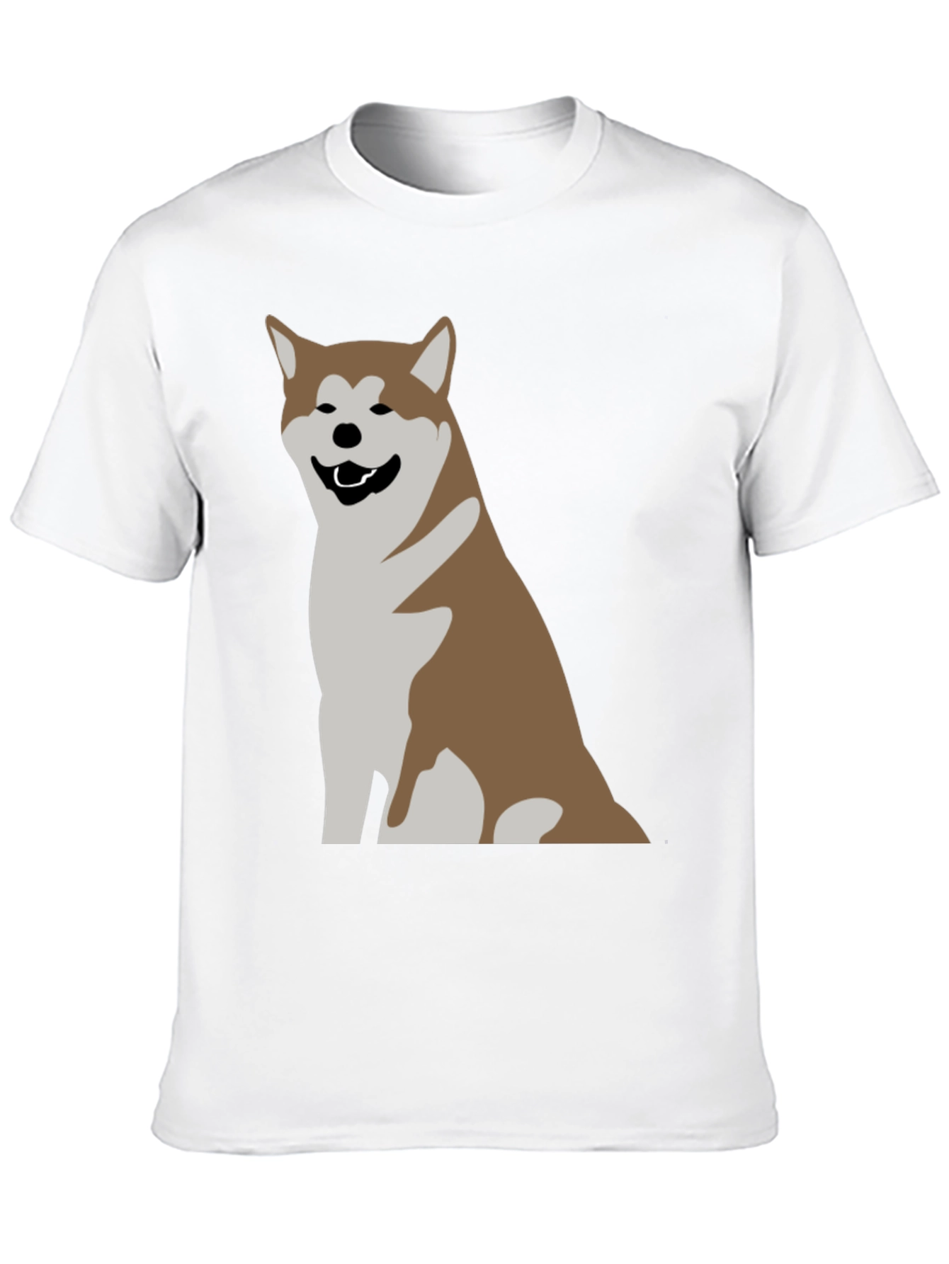 Akita Dog Graphic Print T-Shirt - Casual Comfort