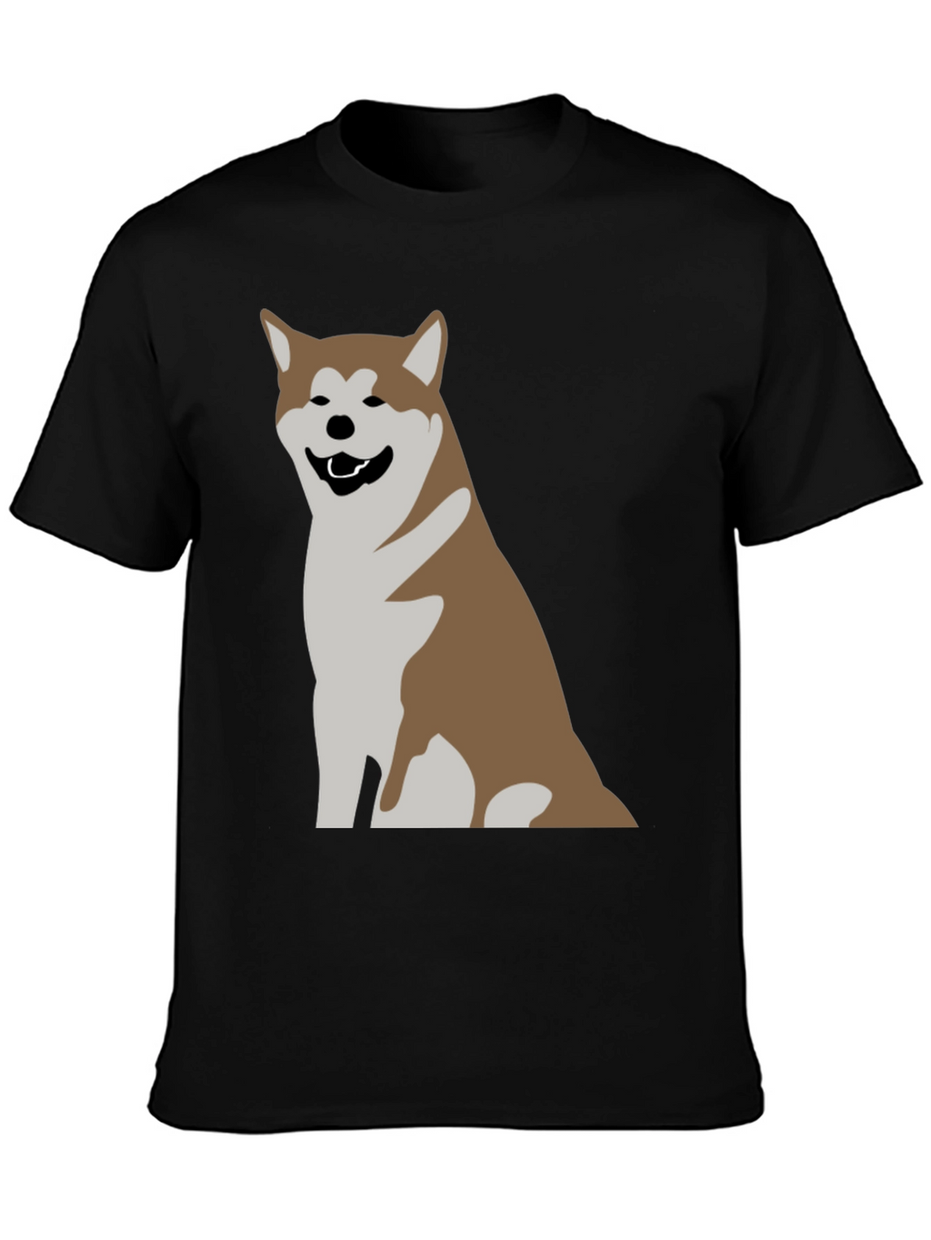 Akita Dog Graphic Print T-Shirt - Casual Comfort