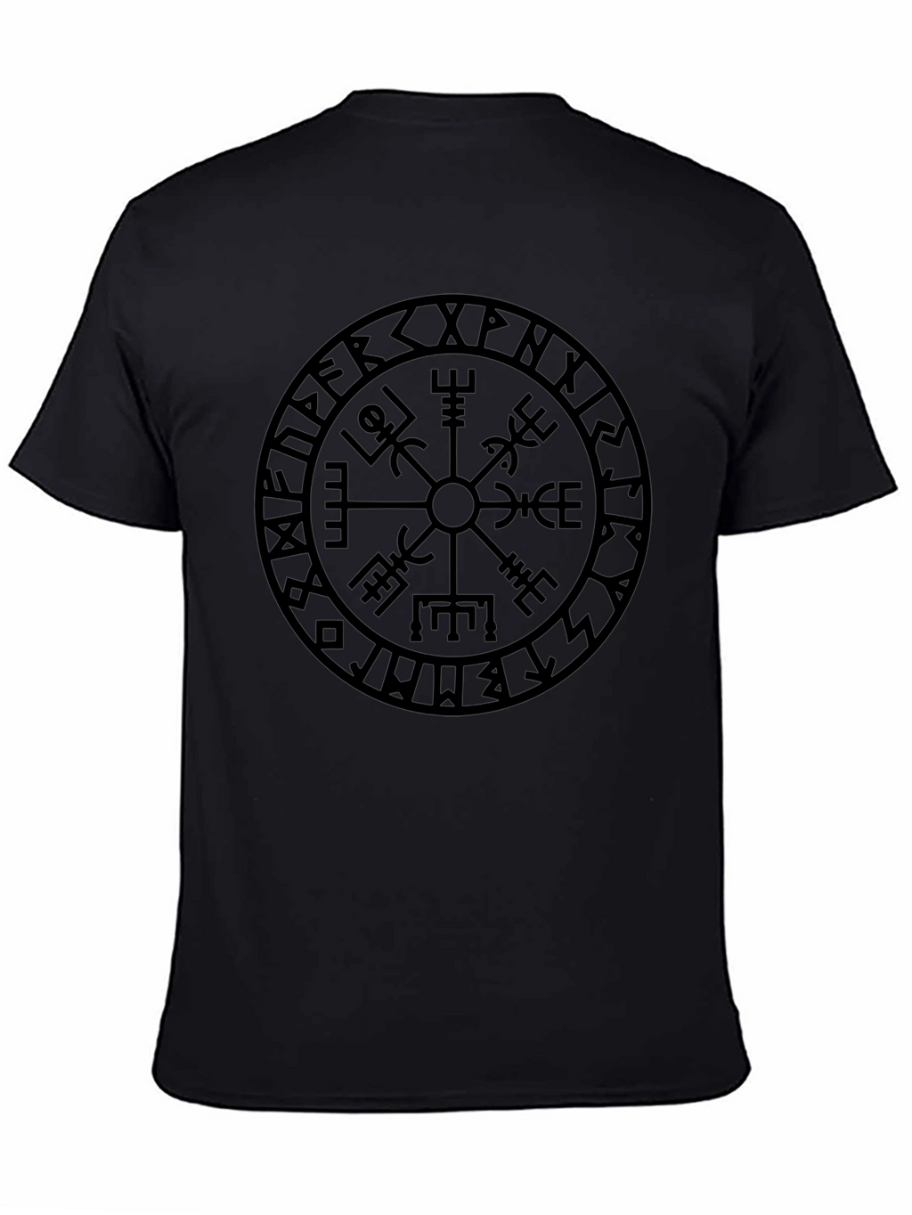Vegvisir Compass T-Shirt - Viking Runes Graphic Tee