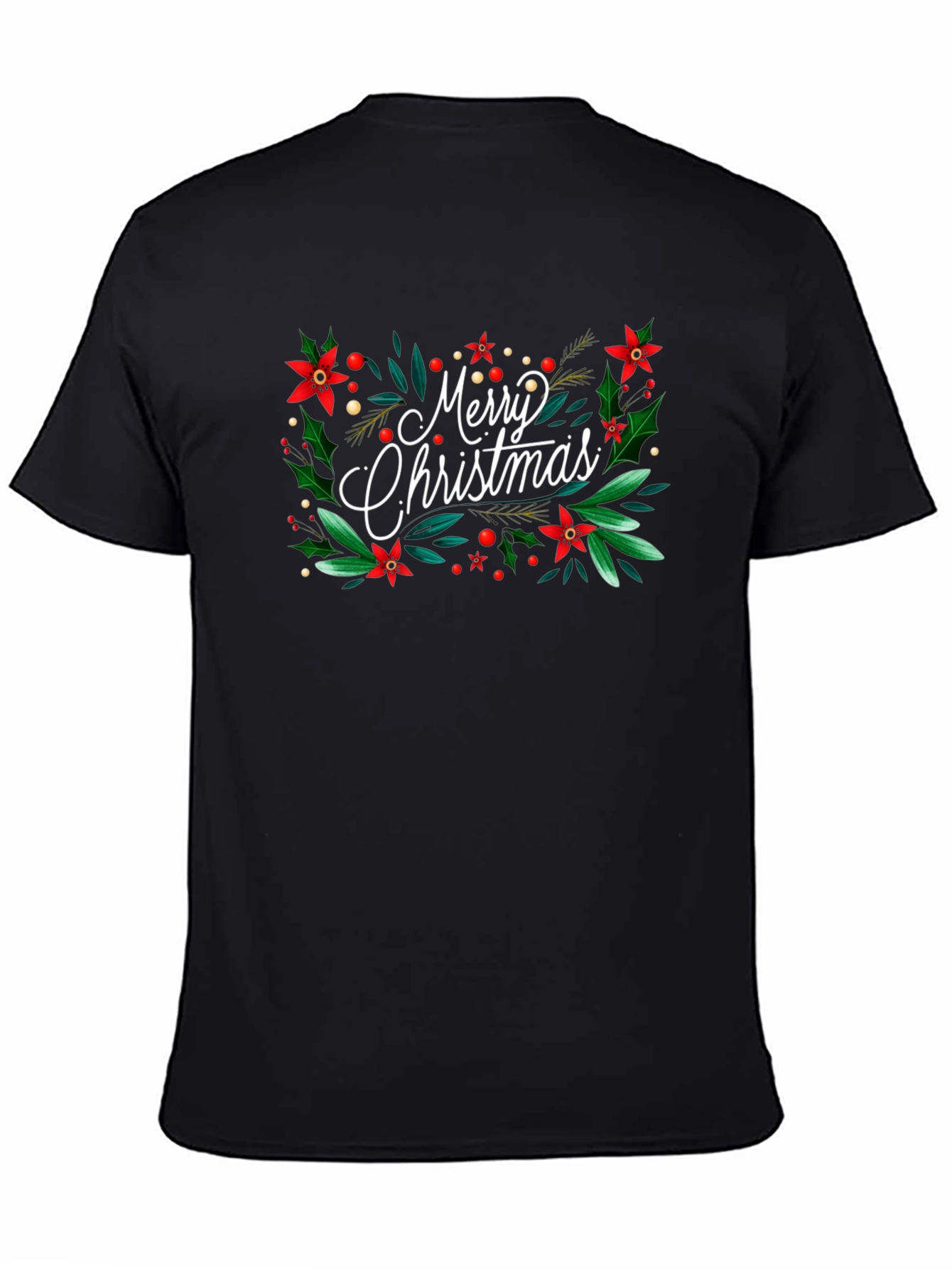 Festive Merry Christmas Graphic Tee - Holiday Cheer