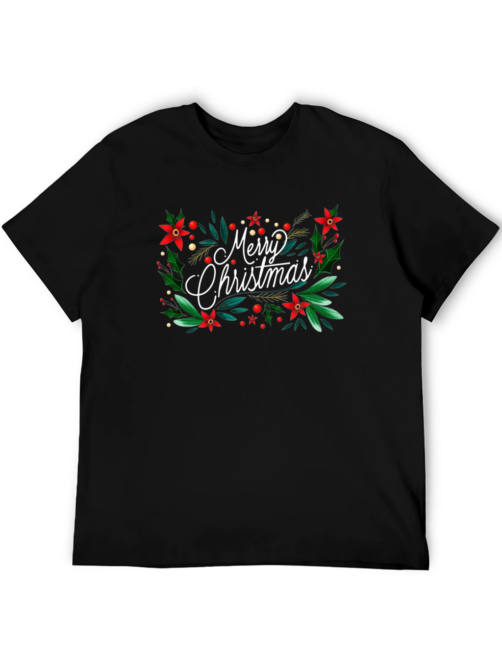 Festive Merry Christmas Graphic Tee - Holiday Cheer