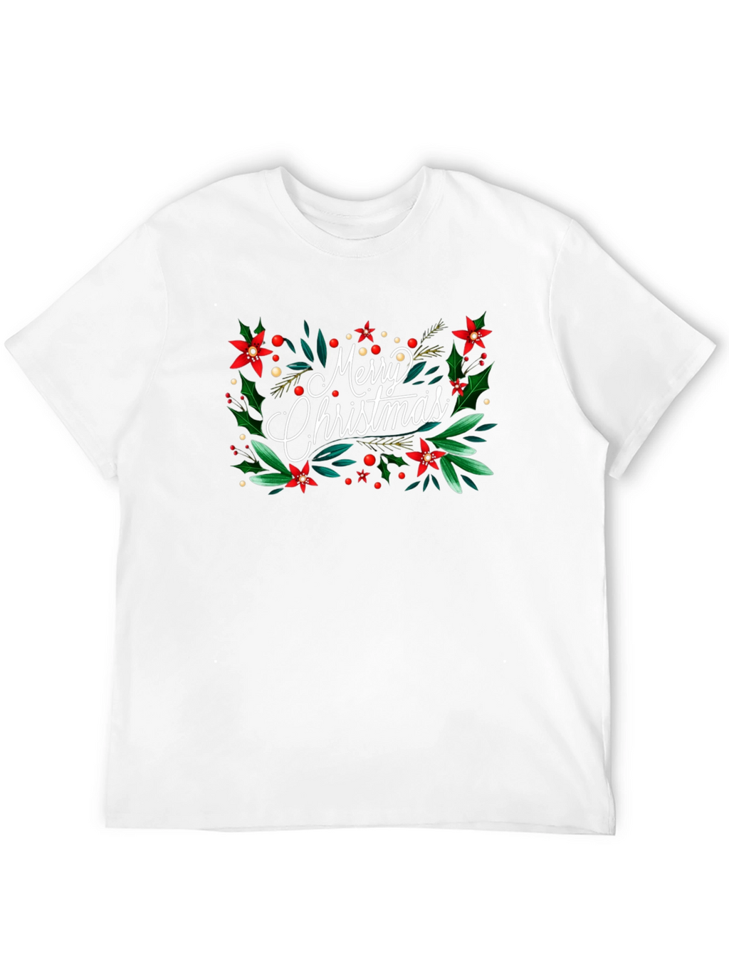 Festive Merry Christmas Graphic Tee - Holiday Cheer