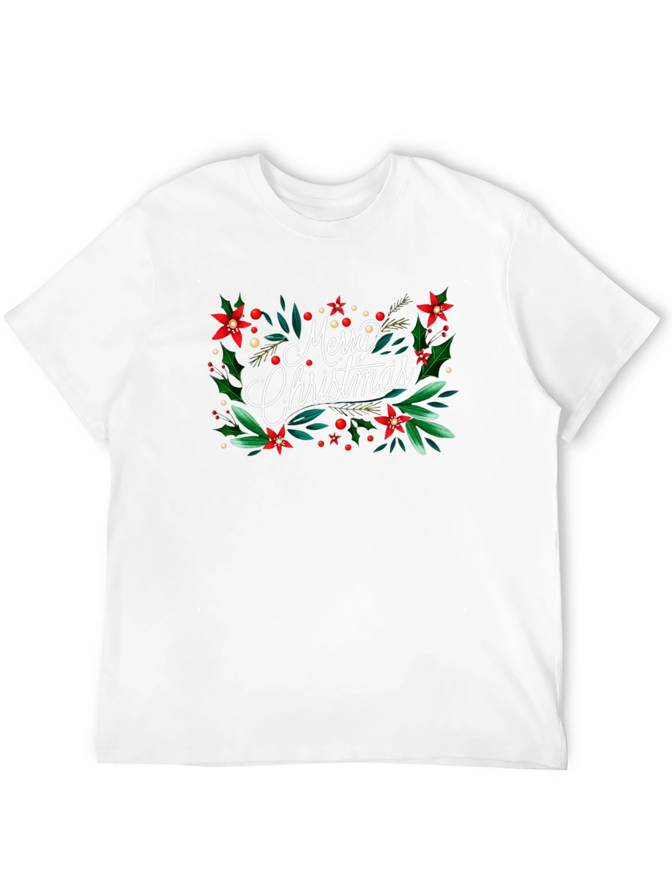 Festive Merry Christmas Graphic Tee - Holiday Cheer