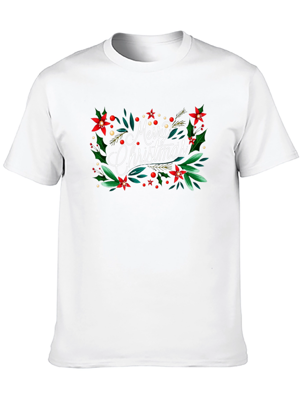 Festive Merry Christmas Graphic Tee - Holiday Cheer