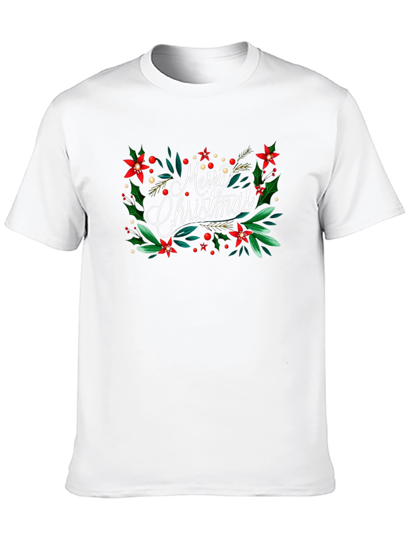 Festive Merry Christmas Graphic Tee - Holiday Cheer
