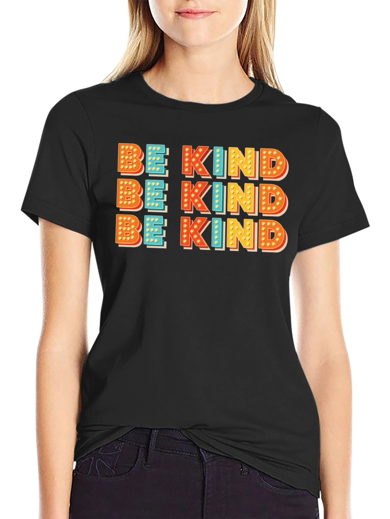 Be Kind Graphic Tee - Retro Style Kindness Shirt