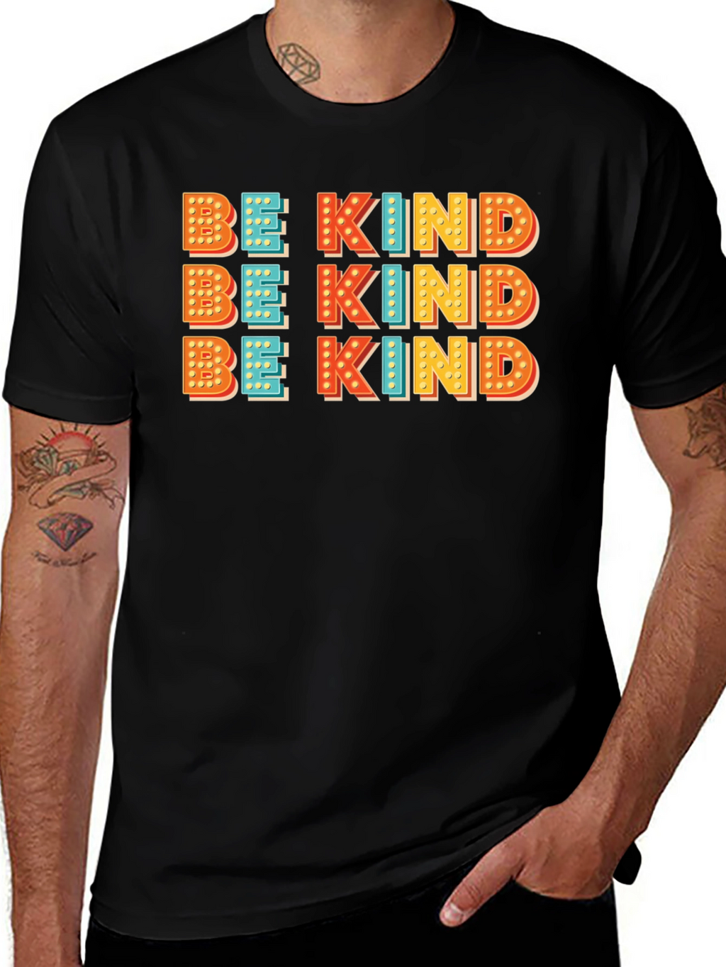 Be Kind Graphic Tee - Retro Style Kindness Shirt