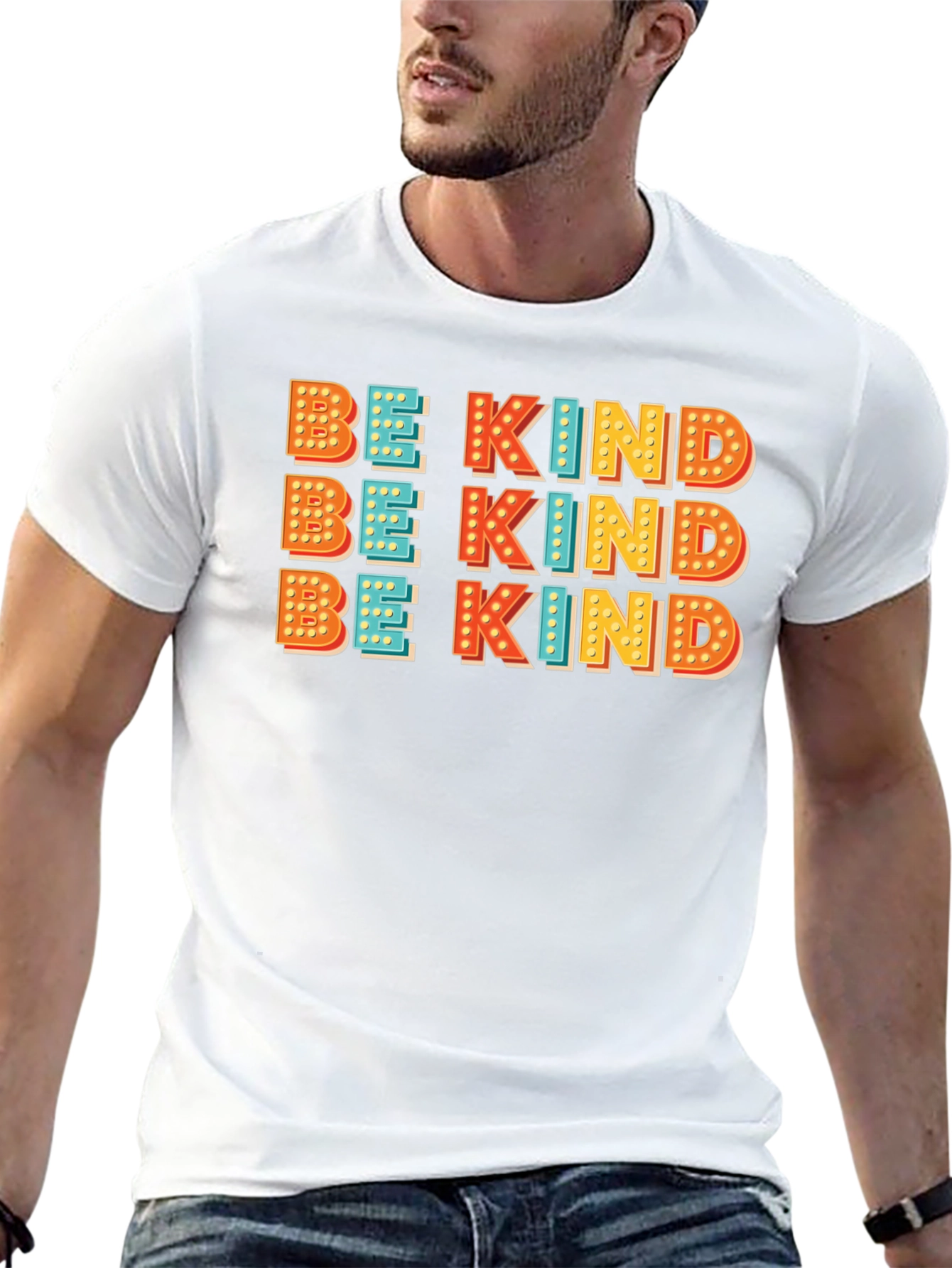 Be Kind Graphic Tee - Retro Style Kindness Shirt