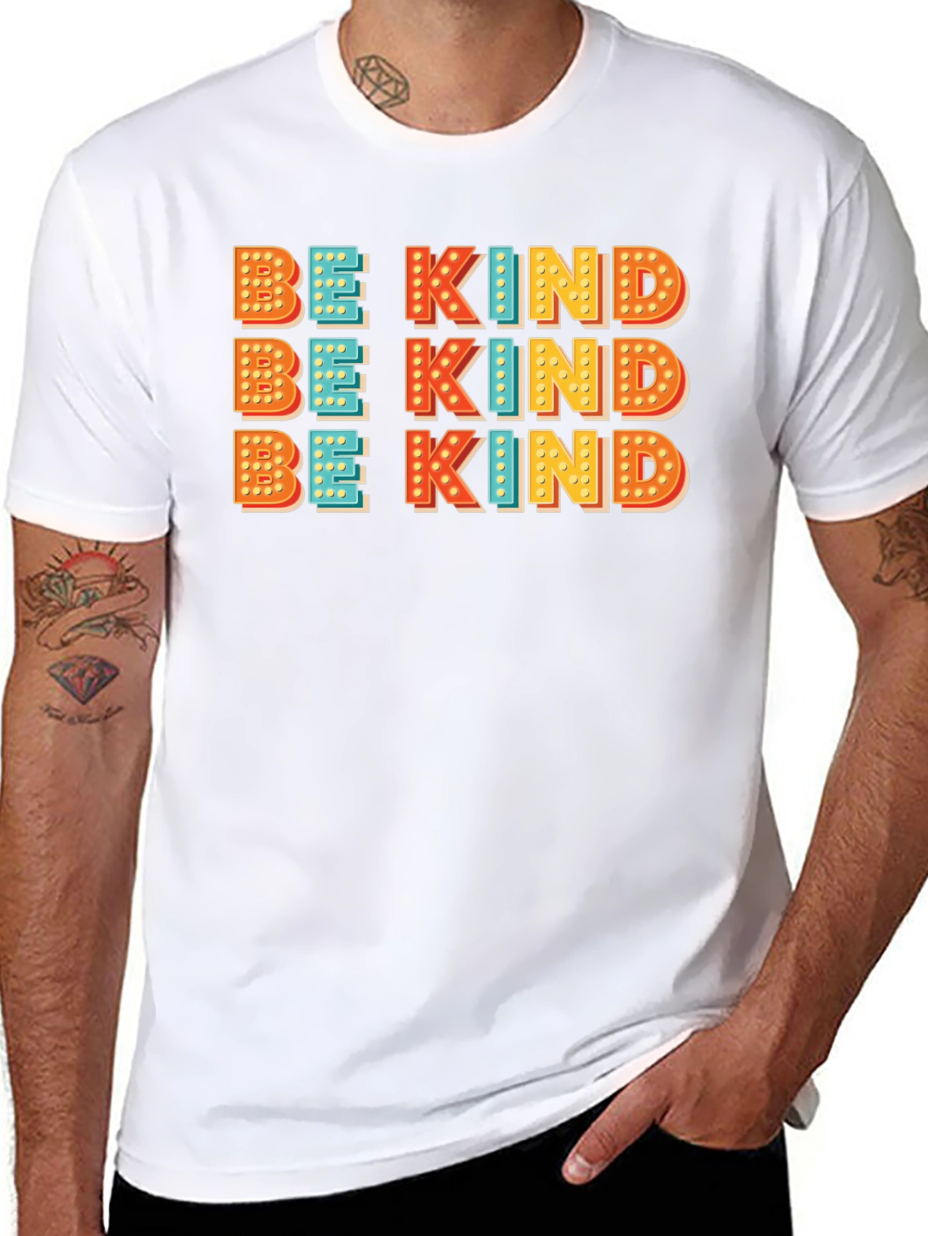 Be Kind Graphic Tee - Retro Style Kindness Shirt
