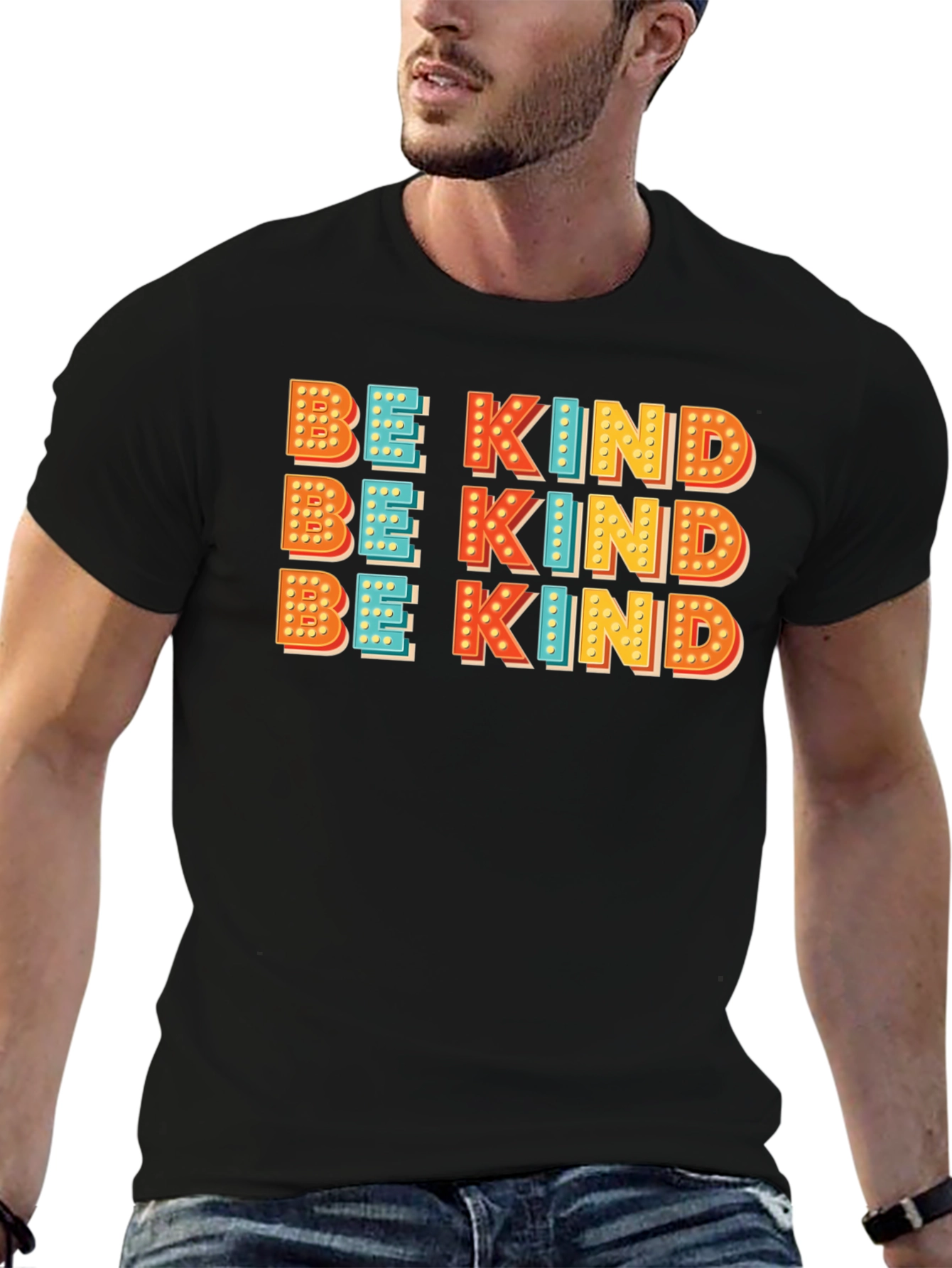 Be Kind Graphic Tee - Retro Style Kindness Shirt