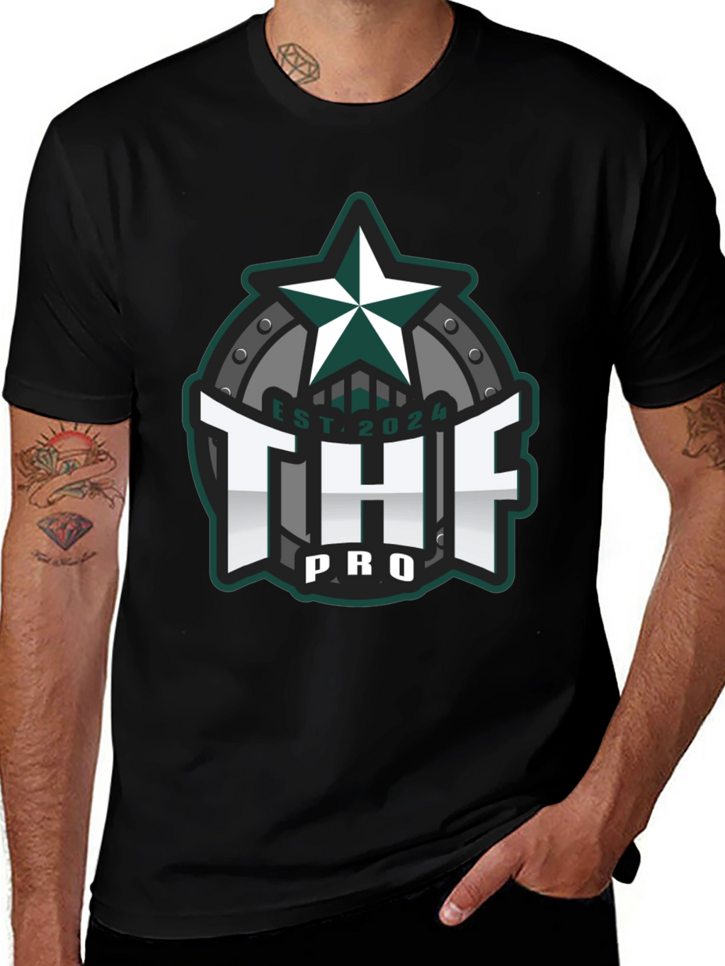THF Pro Black Graphic Tee