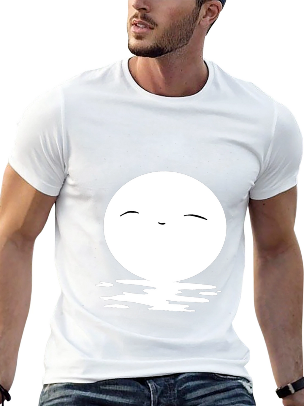 Black T-Shirt with Moon Design