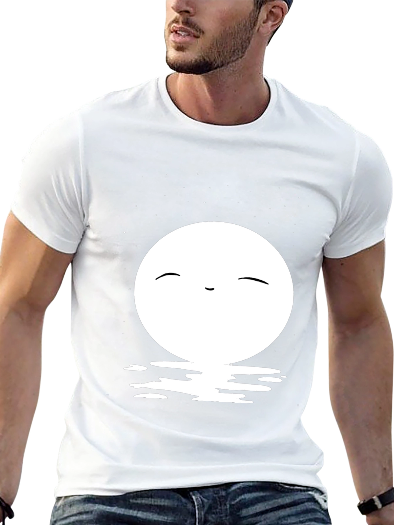 Black T-Shirt with Moon Design