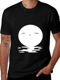 Black T-Shirt with Moon Design