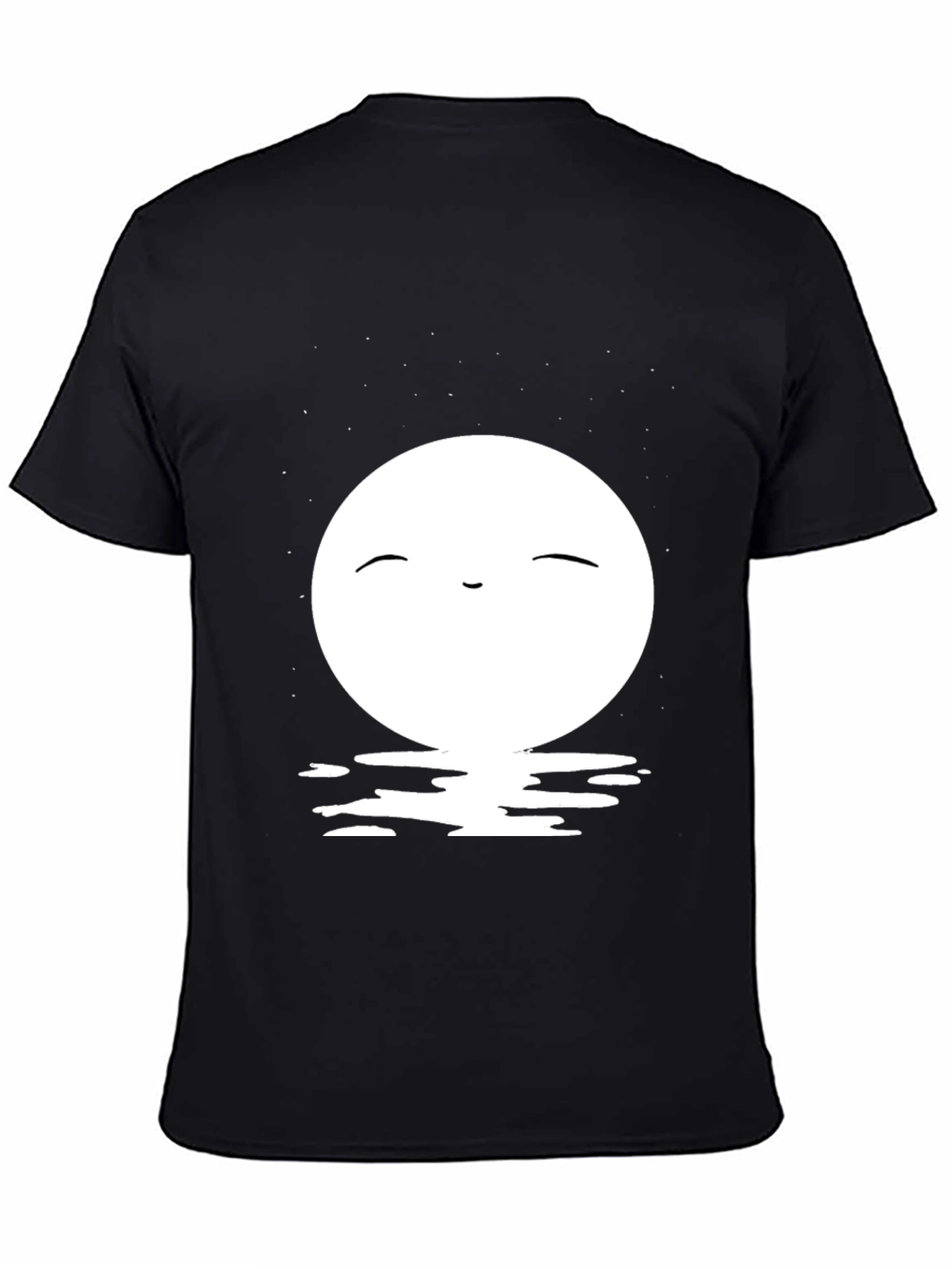 Black T-Shirt with Moon Design