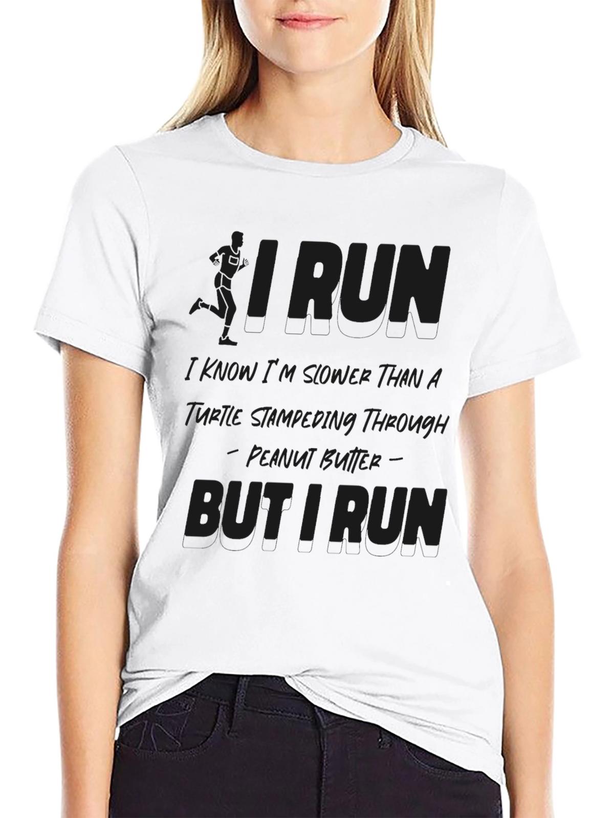 Funny Running T-Shirt - I Run Turtle Peanut Butter