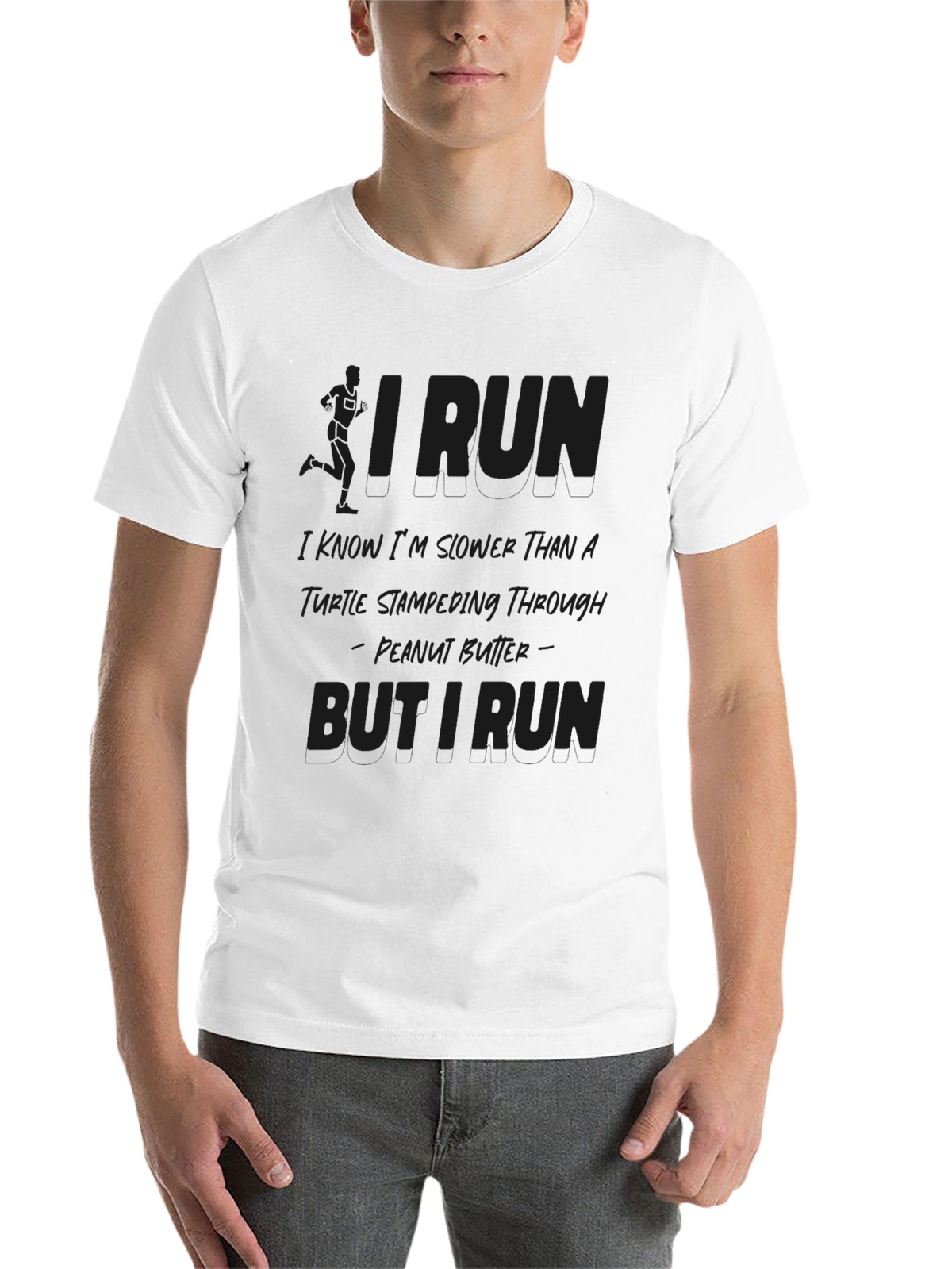 Funny Running T-Shirt - I Run Turtle Peanut Butter