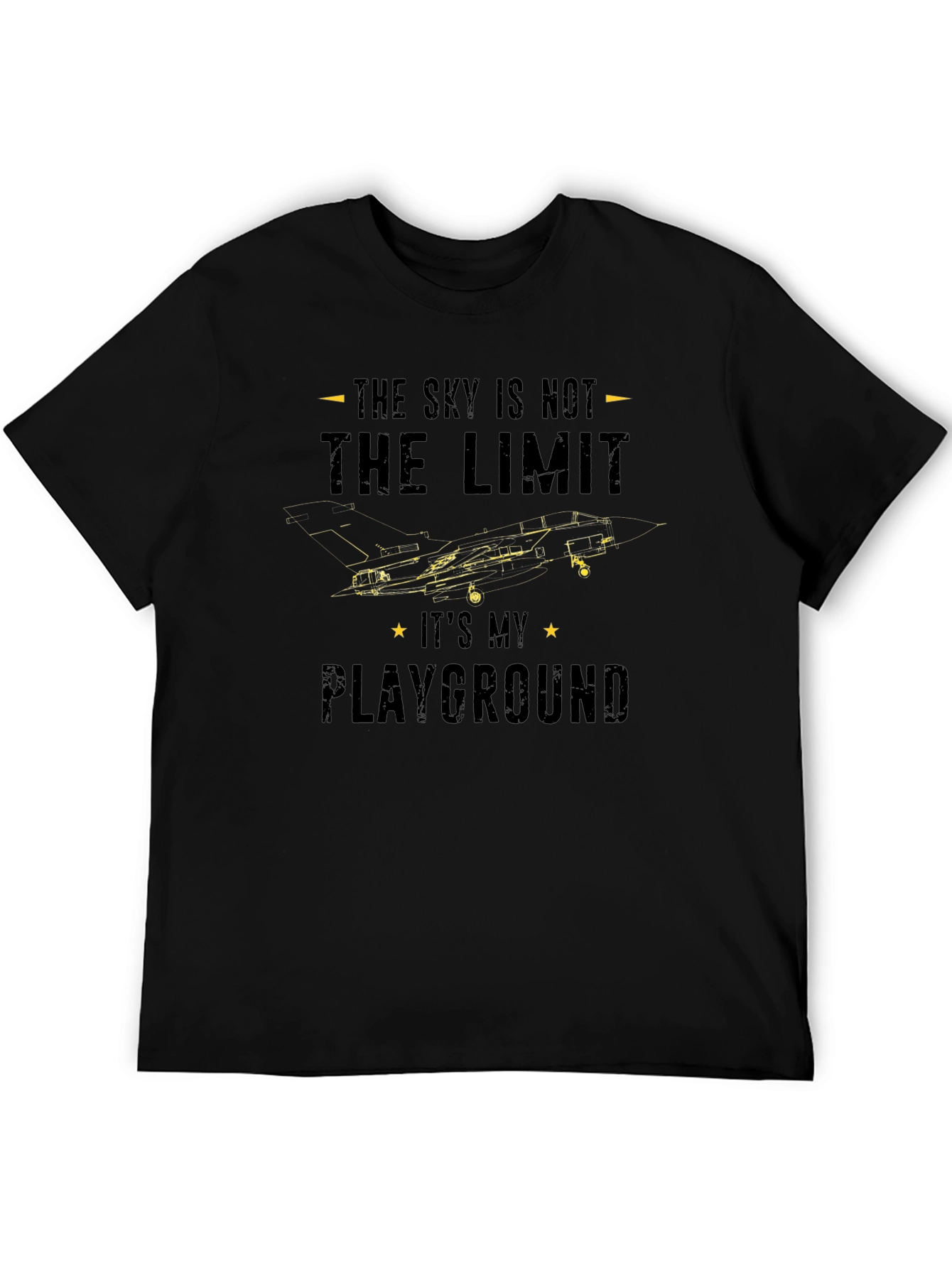 Sky Is Not The Limit Jet Fighter Graphic T-Shirt