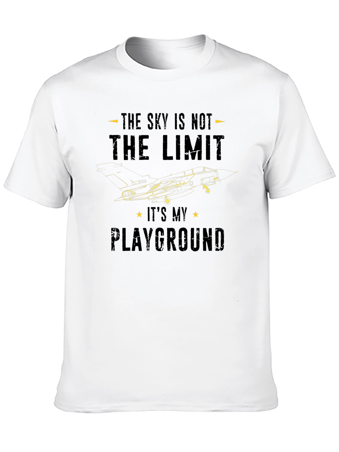 Sky Is Not The Limit Jet Fighter Graphic T-Shirt