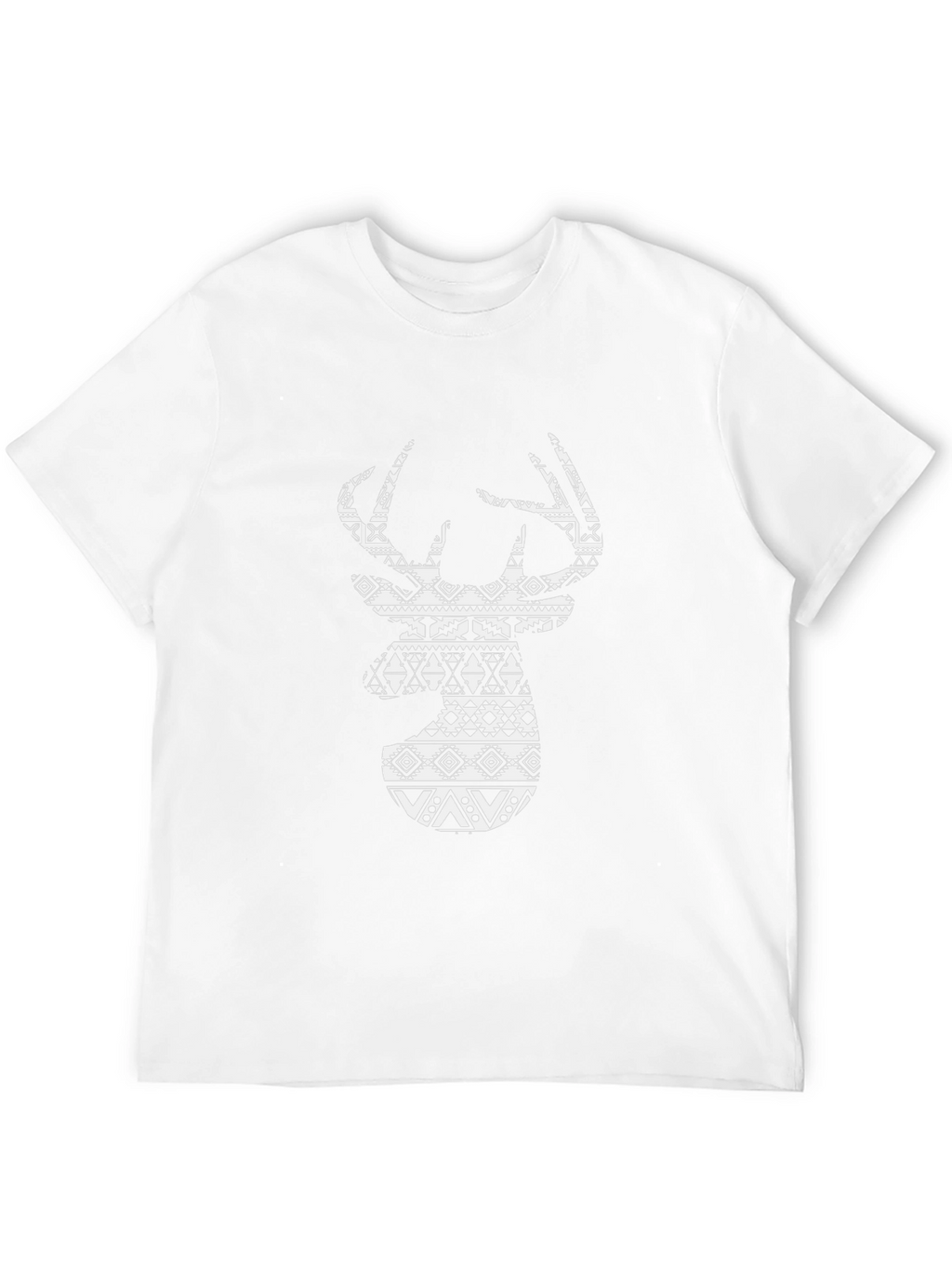 Tribal Deer Graphic Black T-Shirt